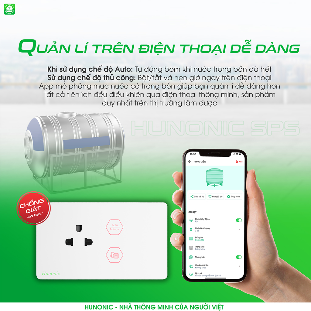 Mô phỏng mực nước Hunonic SPS