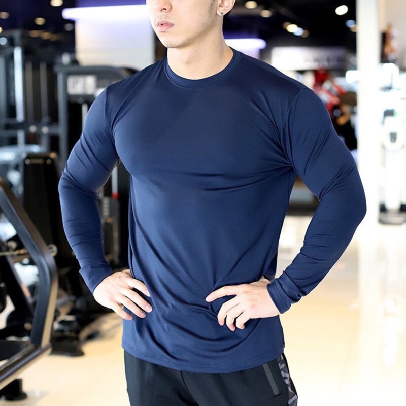 Mô tả Áo giữ nhiệt thể thao nam Gấu 194, vải thun lạnh co dãn siêu tốt, form ôm slimfit - AGN T - 1