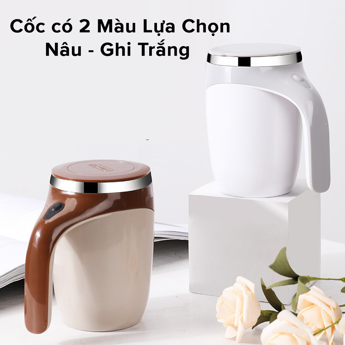 Mô tả Cốc Tự Khuấy Tự Động 380ml Giữ Nhiệt Cốc Pha Cà Phê Sữa Hoa Quả Cốc Khuấy Điện Bằng Thép Không Gỉ Chính Hãng Amalife - 2