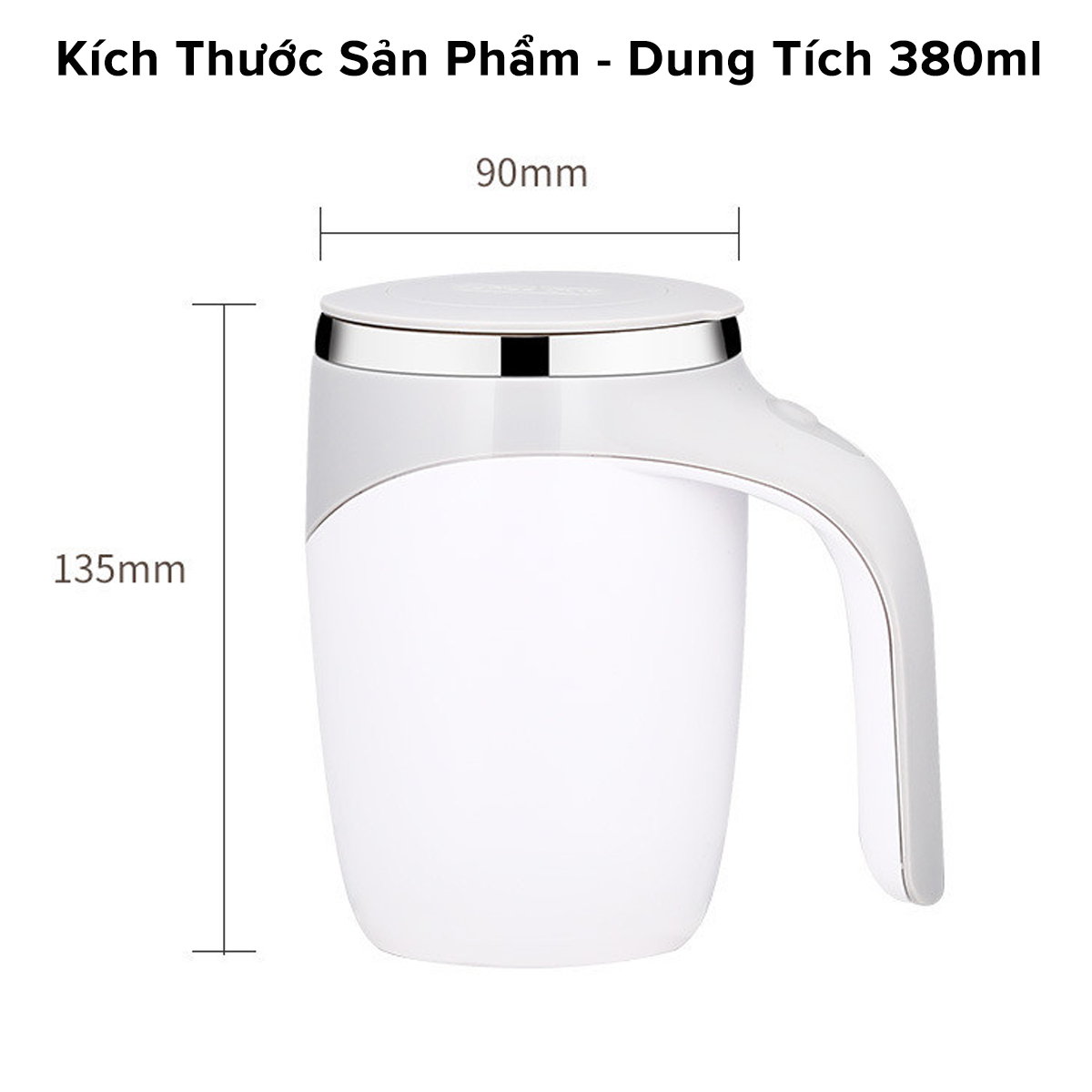 Mô tả Cốc Tự Khuấy Tự Động 380ml Giữ Nhiệt Cốc Pha Cà Phê Sữa Hoa Quả Cốc Khuấy Điện Bằng Thép Không Gỉ Chính Hãng Amalife - 6
