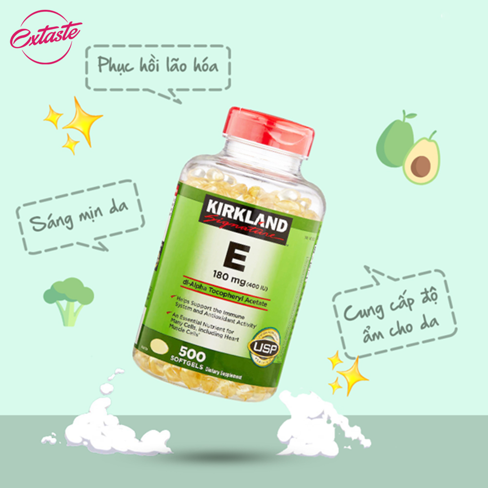 Mô tả Bổ sung vitamin E 400IU Kirkland Signature 500 viên, sáng mắt đẹp da, ngừa lão hóa quatangme.com.vn - 2