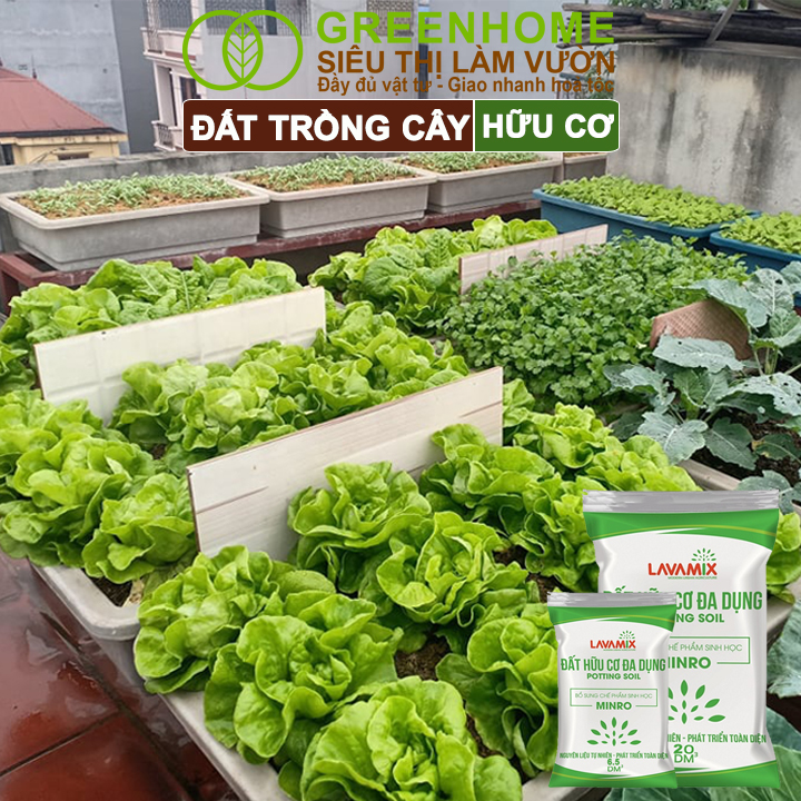 Mô tả Đất Trồng Cây Greenhome, Bao 20dm3 (10kg), Đầy Đủ Dinh Dưỡng, Tiện Lợi, Dễ Sử Dụng, Chuyên Trồng Rau - 3