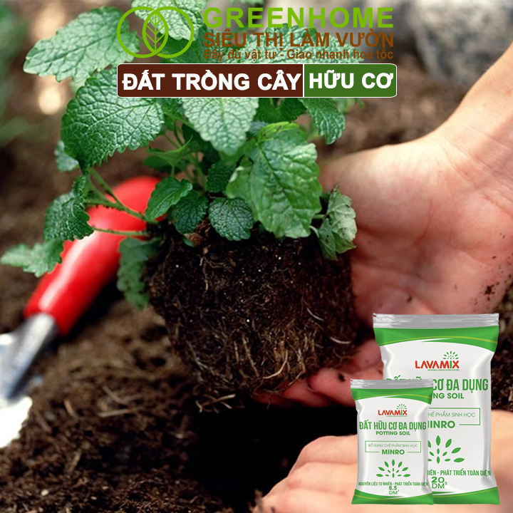 Mô tả Đất Trồng Cây Greenhome, Bao 20dm3 (10kg), Đầy Đủ Dinh Dưỡng, Tiện Lợi, Dễ Sử Dụng, Chuyên Trồng Rau - 5
