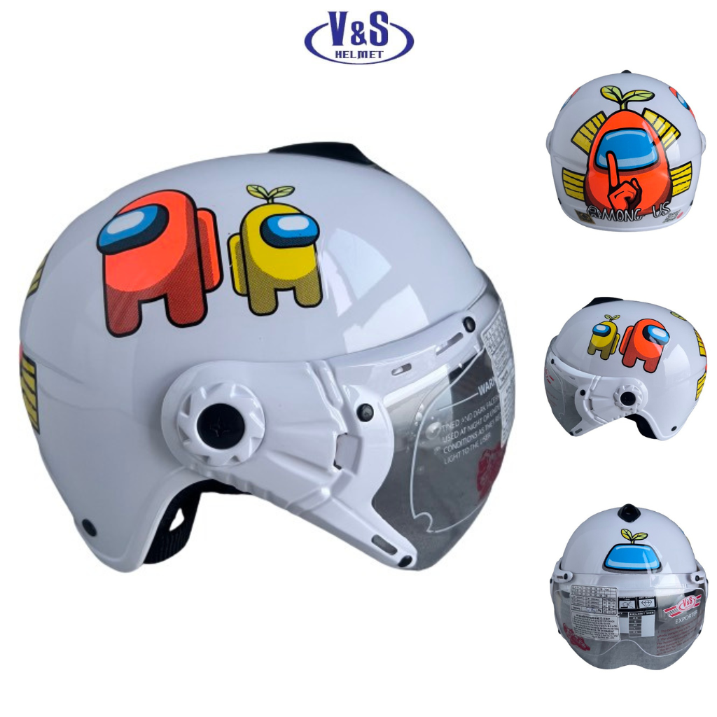 Mô tả Nón Bảo Hiểm Trẻ Em Có Kính Dành Cho Bé Từ 2 - 5 tuổi - V&S Helmet - Siêu nhân - Among US - Kitty - VS103KS - 1