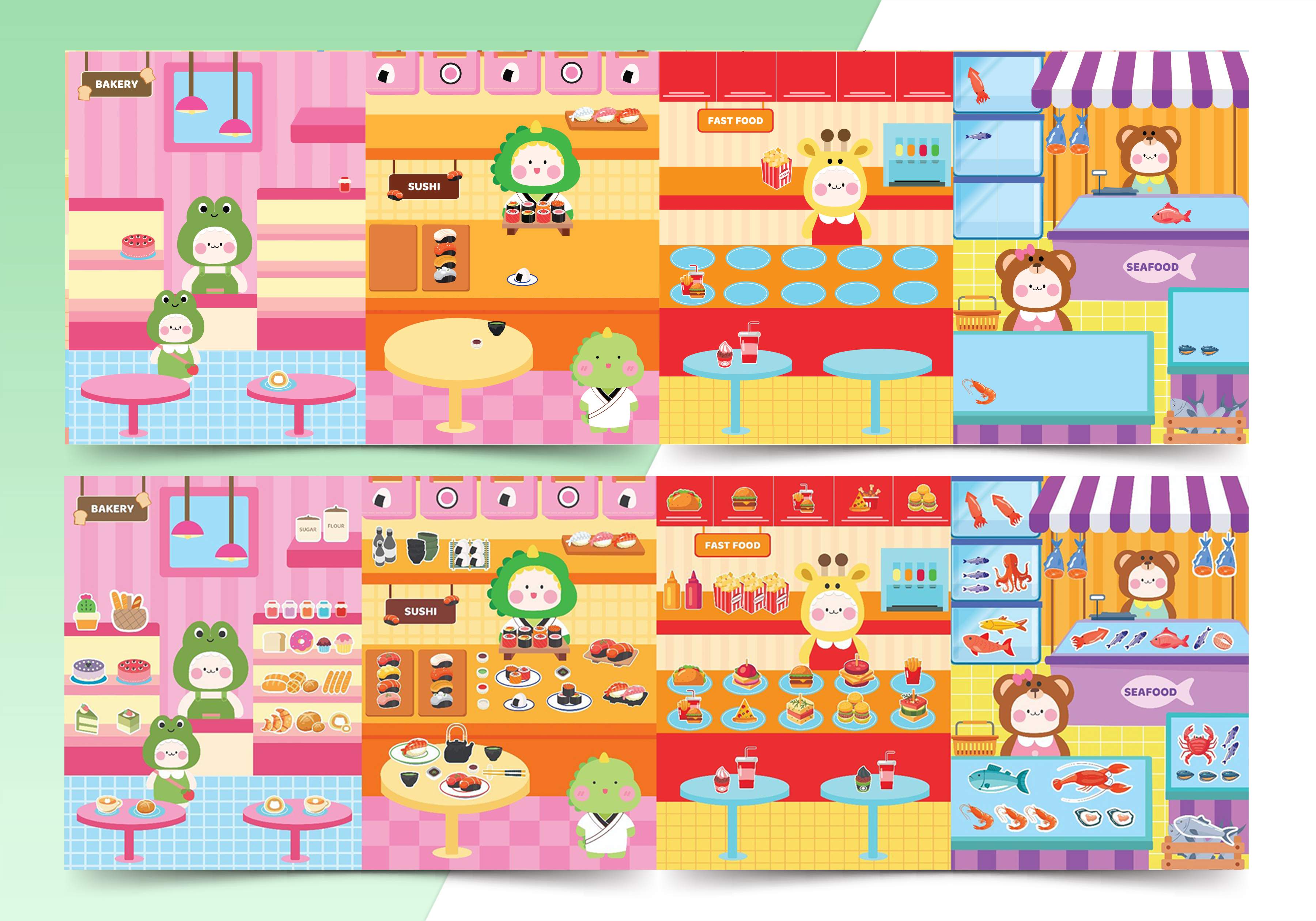 Mô tả Combo 5 cuốn Sách Trò chơi Đồ hàng cho bé gái (Hơn 1000 Stickers) - Sách tương tác cho bé - 1