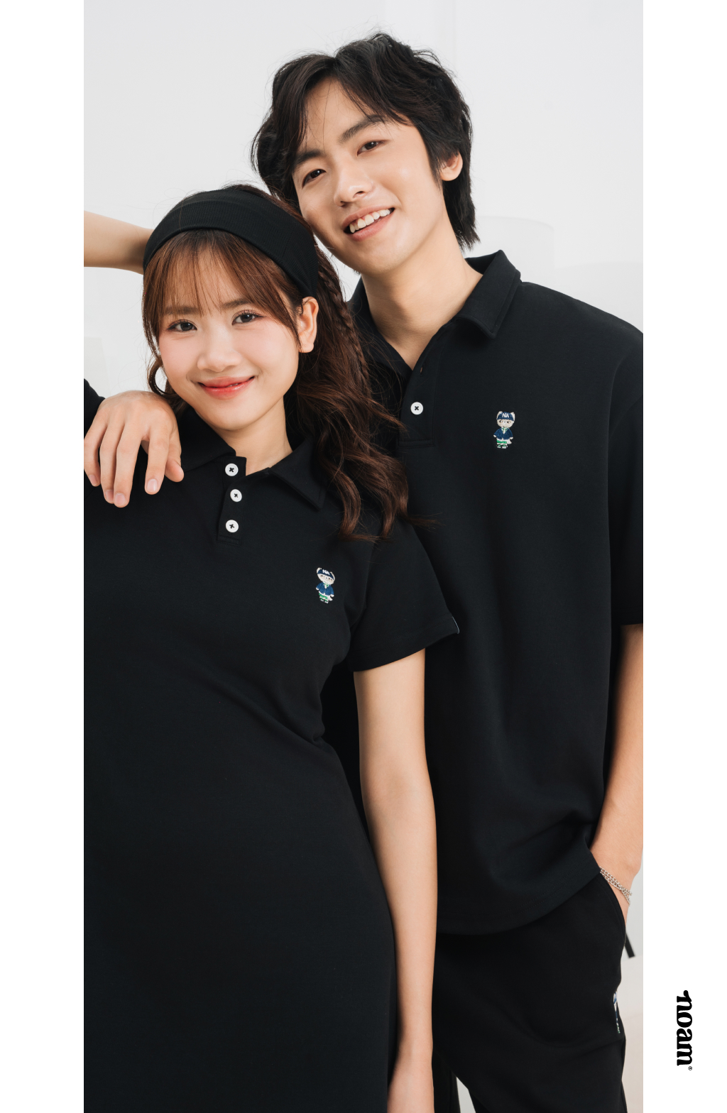 Mô tả Áo Polo Form rộng NOAM Teeny Homies Cotton 100% mềm mịn vượt trội - Màu đen/ trắng - 7