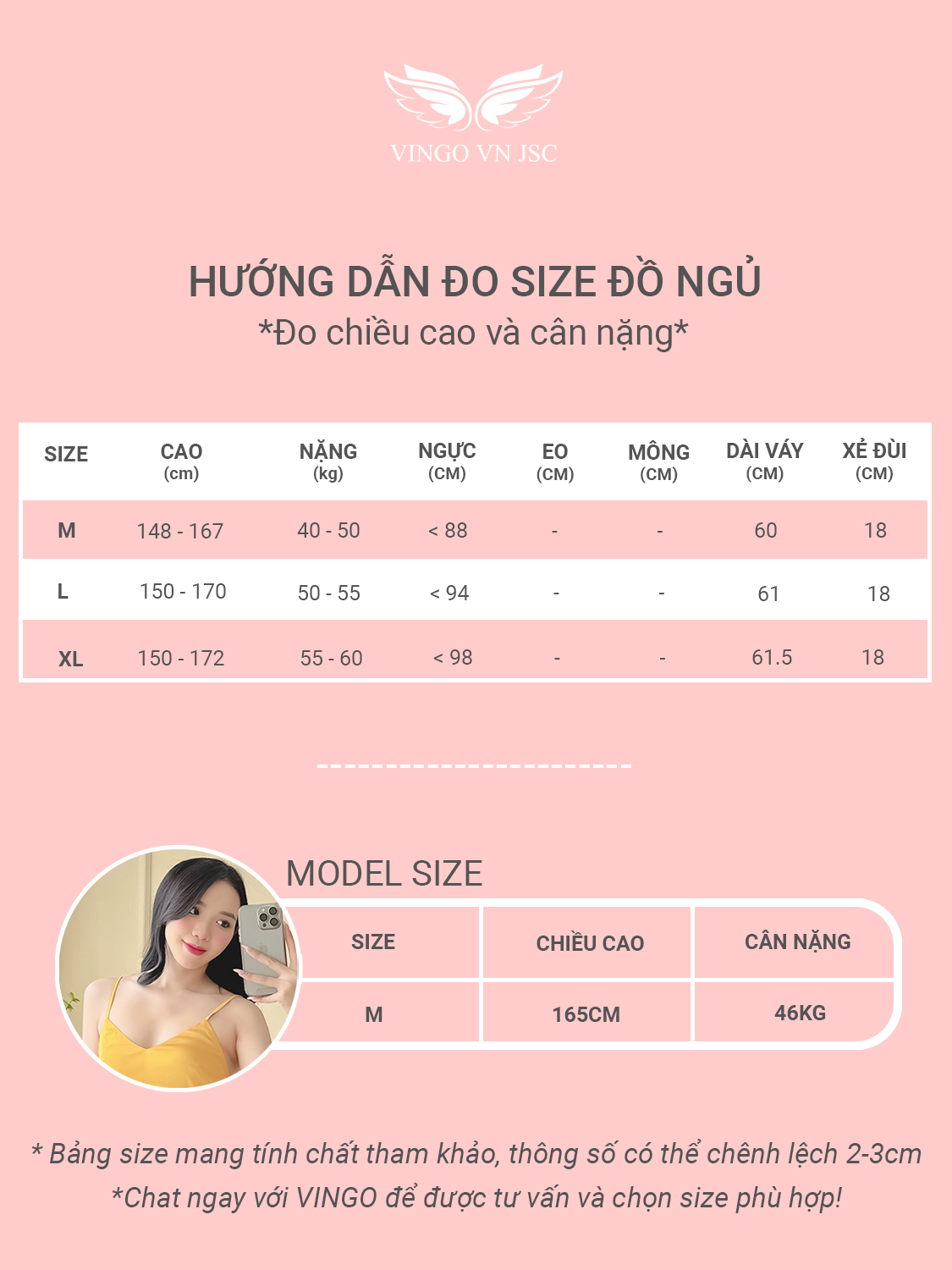 Người mẫu mặc váy ngủ lụa VINGO N223