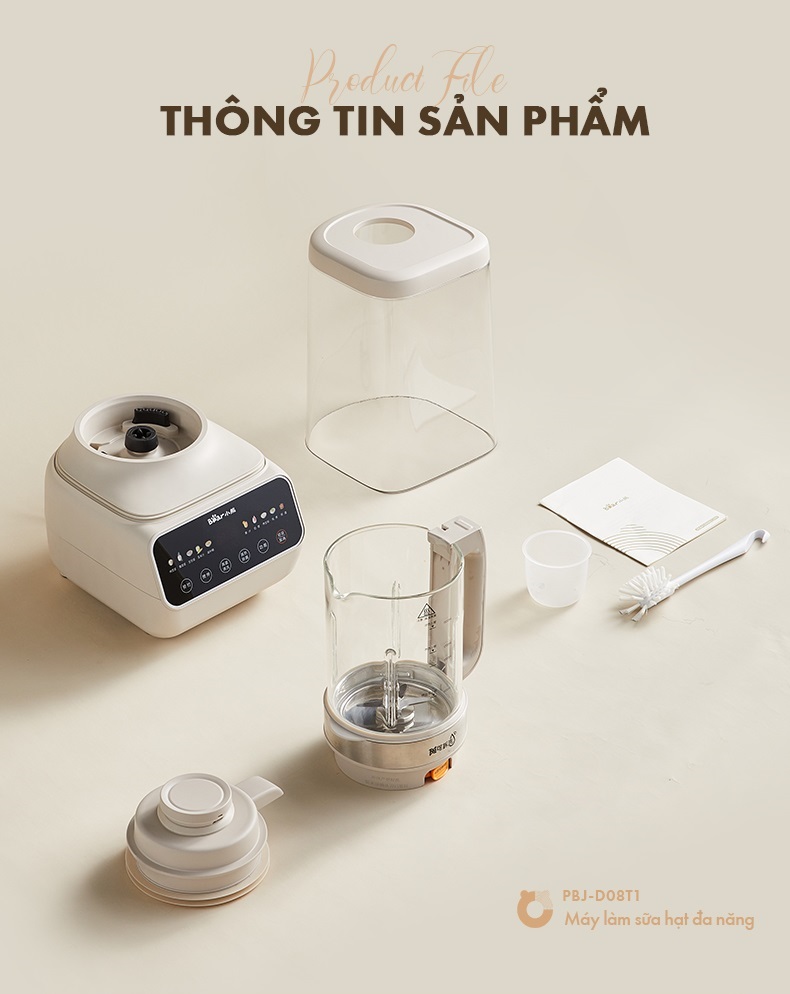 Máy làm sữa hạt Bear PBJ-D08T1 - Công thức sữa hạt