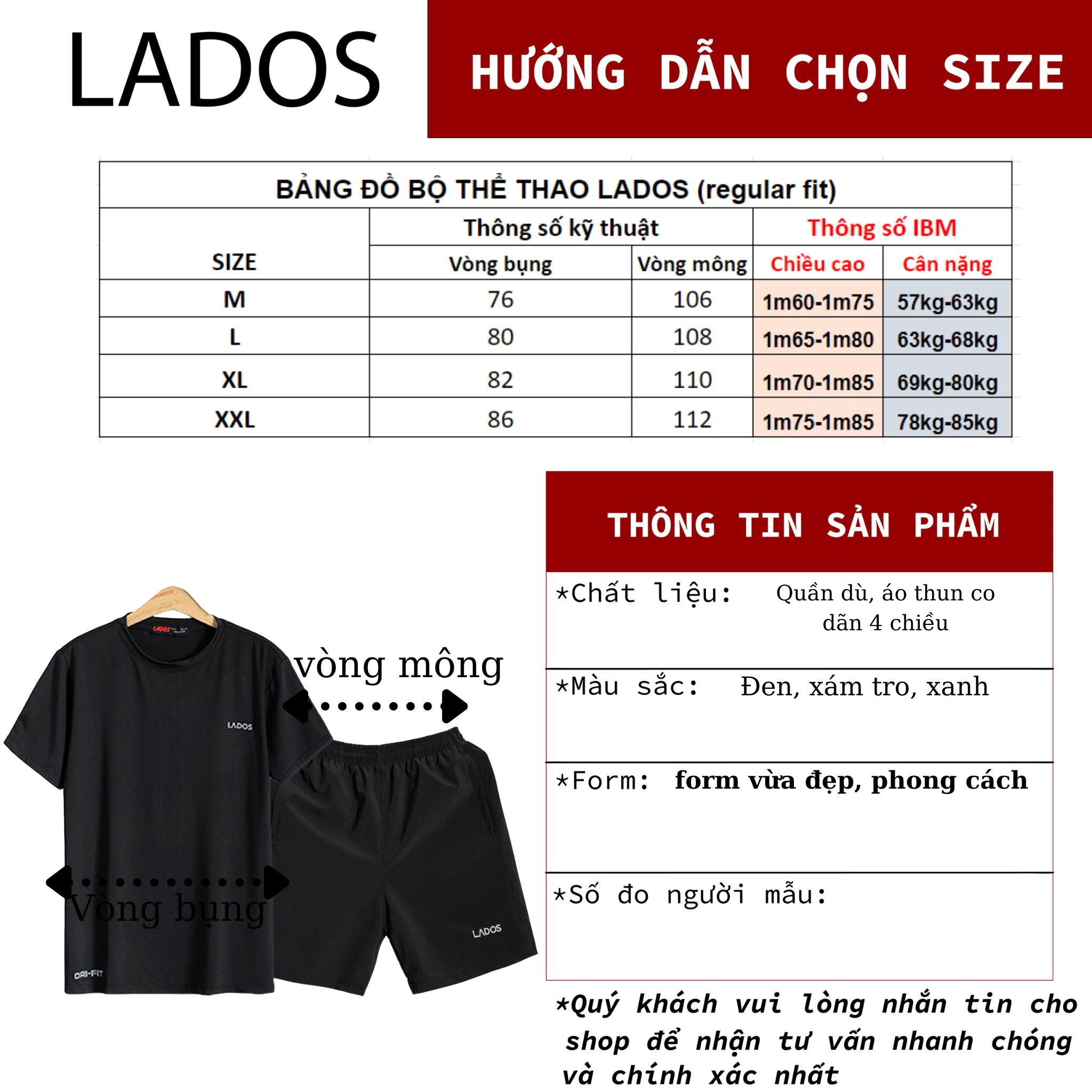 Mô tả Bộ quần áo thể thao nam đẹp cao cấp LADOS - 7005 thoáng mát, co giãn năng động, thời trang - 5