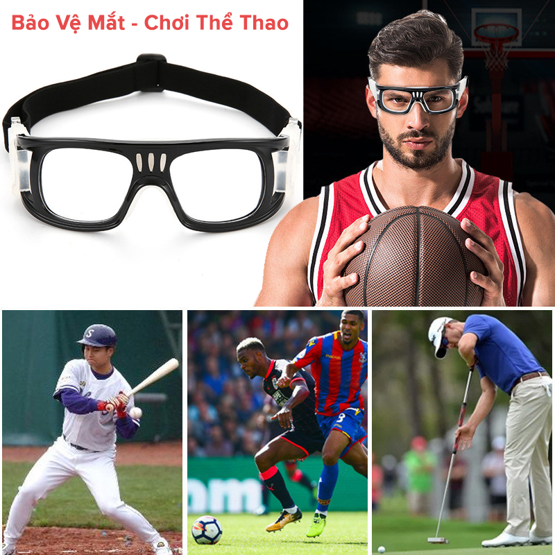 Mô tả Combo Kính Bảo Vệ Mắt Chơi Thể Thao Tặng Hộp Đựng Kính Chơi Bóng Rổ Bóng Đá Chống Mồ Hôi Có Thể Thay Tròng Cận Amife - 3