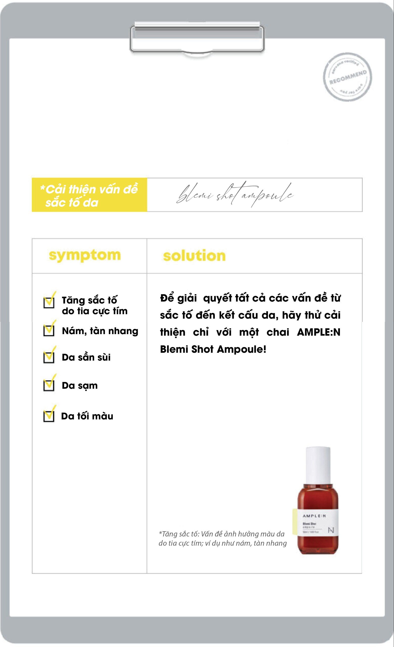 Mô tả Tinh Chất Dưỡng Sáng Da AMPLE:N Blemi Shot Ampoule - 4