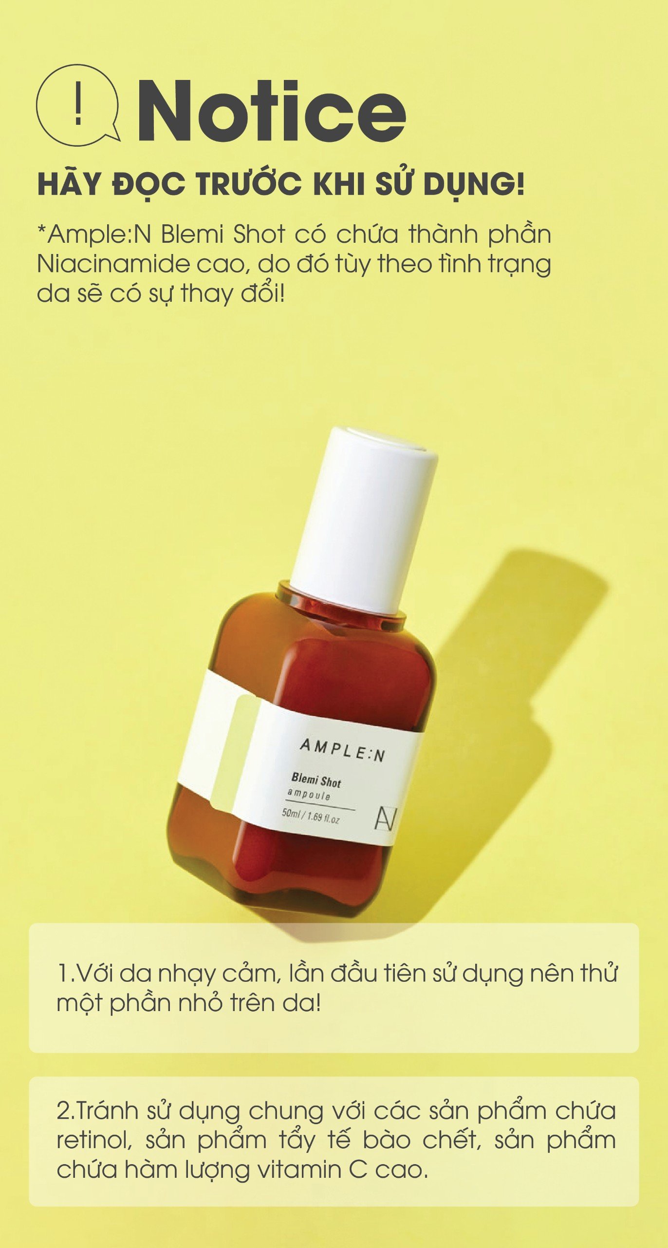 Mô tả Tinh Chất Dưỡng Sáng Da AMPLE:N Blemi Shot Ampoule - 10