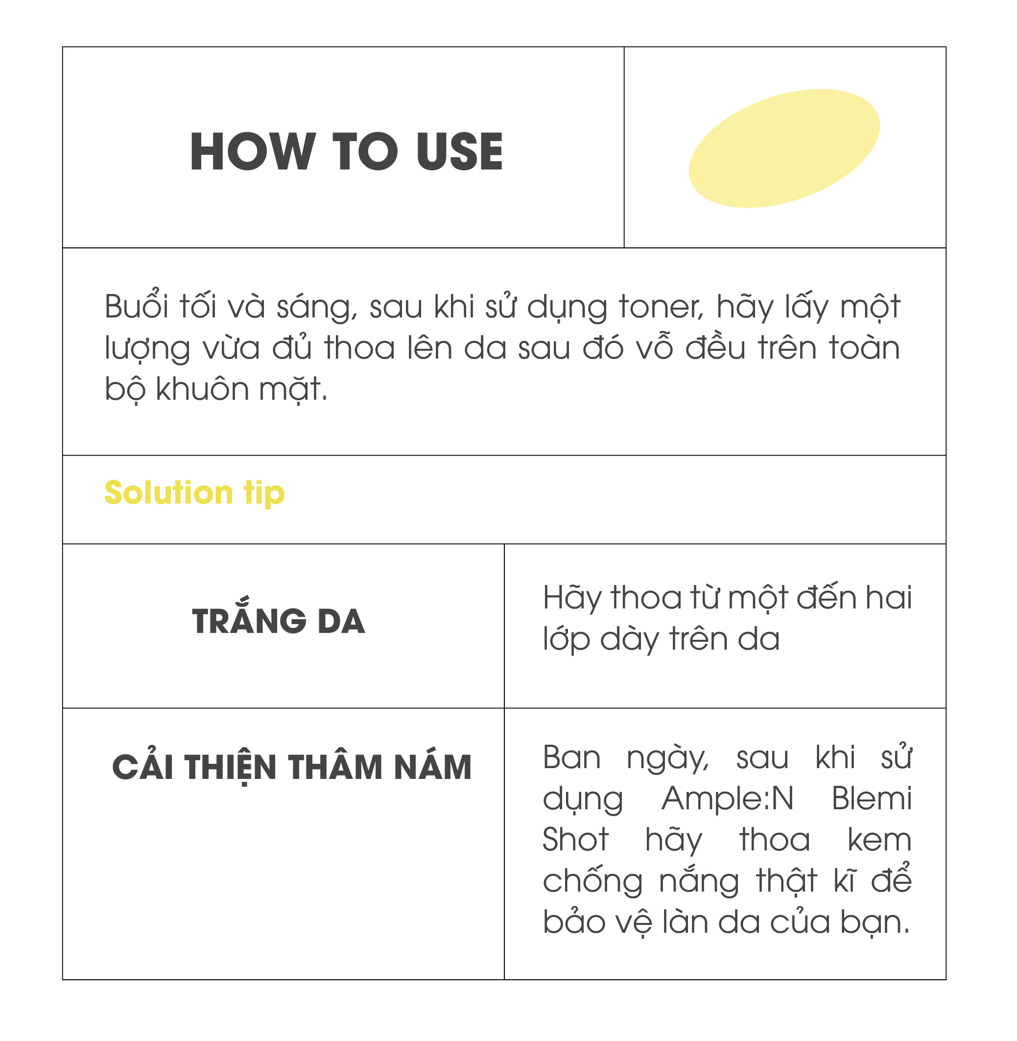 Mô tả Tinh Chất Dưỡng Sáng Da AMPLE:N Blemi Shot Ampoule - 12