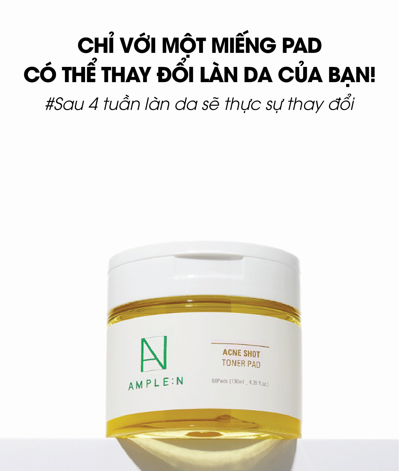 Mô tả Bông Toner Cho Da Mụn AMPLE:N Acne Shot Toner Pad 60 Miếng - 1