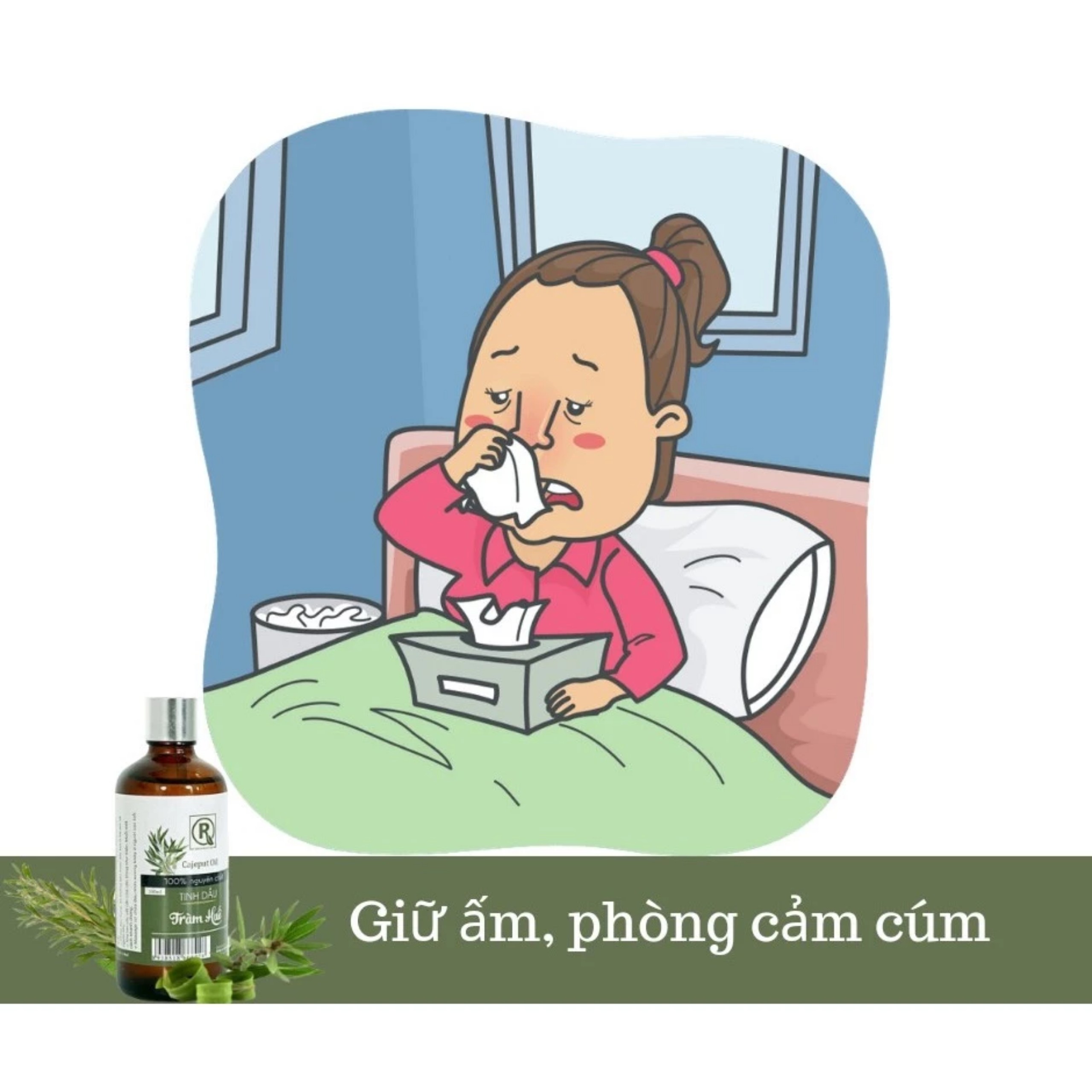Mô tả Tinh Dầu Tràm Hồng Tâm Nguyên Chất 100ml Hỗ Trợ Thơm Phòng, Đuỗi Muỗi, Phòng Cảm Cho Bé Yêu - 6