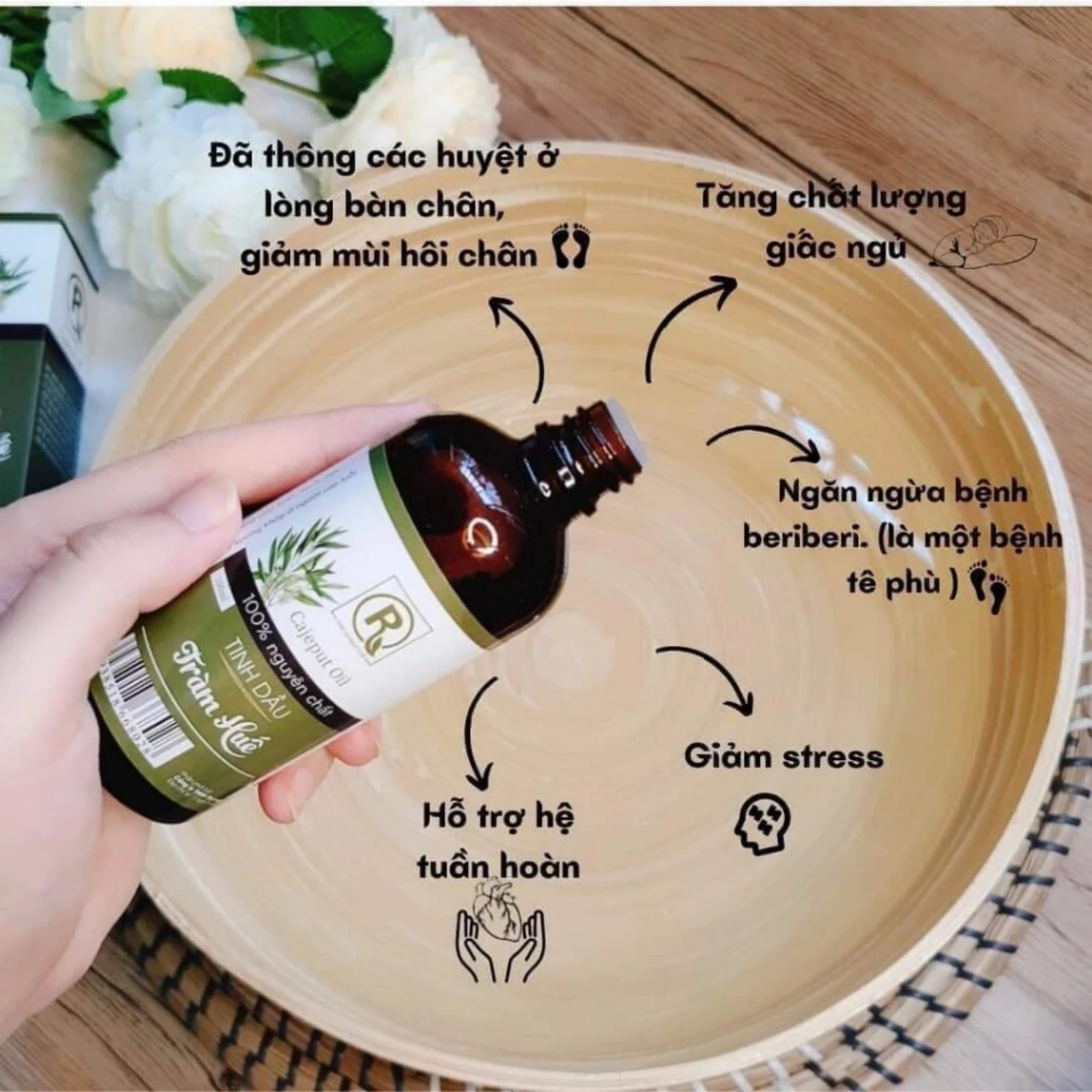Mô tả Tinh Dầu Tràm Hồng Tâm Nguyên Chất 100ml Hỗ Trợ Thơm Phòng, Đuỗi Muỗi, Phòng Cảm Cho Bé Yêu - 10