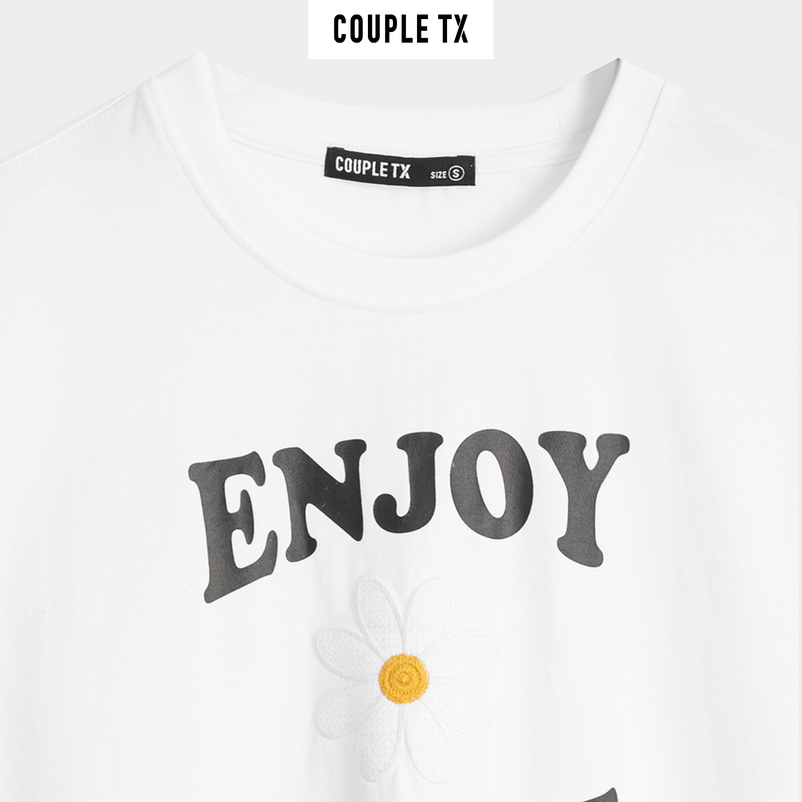 Mô tả Áo Thun Nữ Couple TX Oversize In Thêu Enjoy Nature WTS 2323 - 3