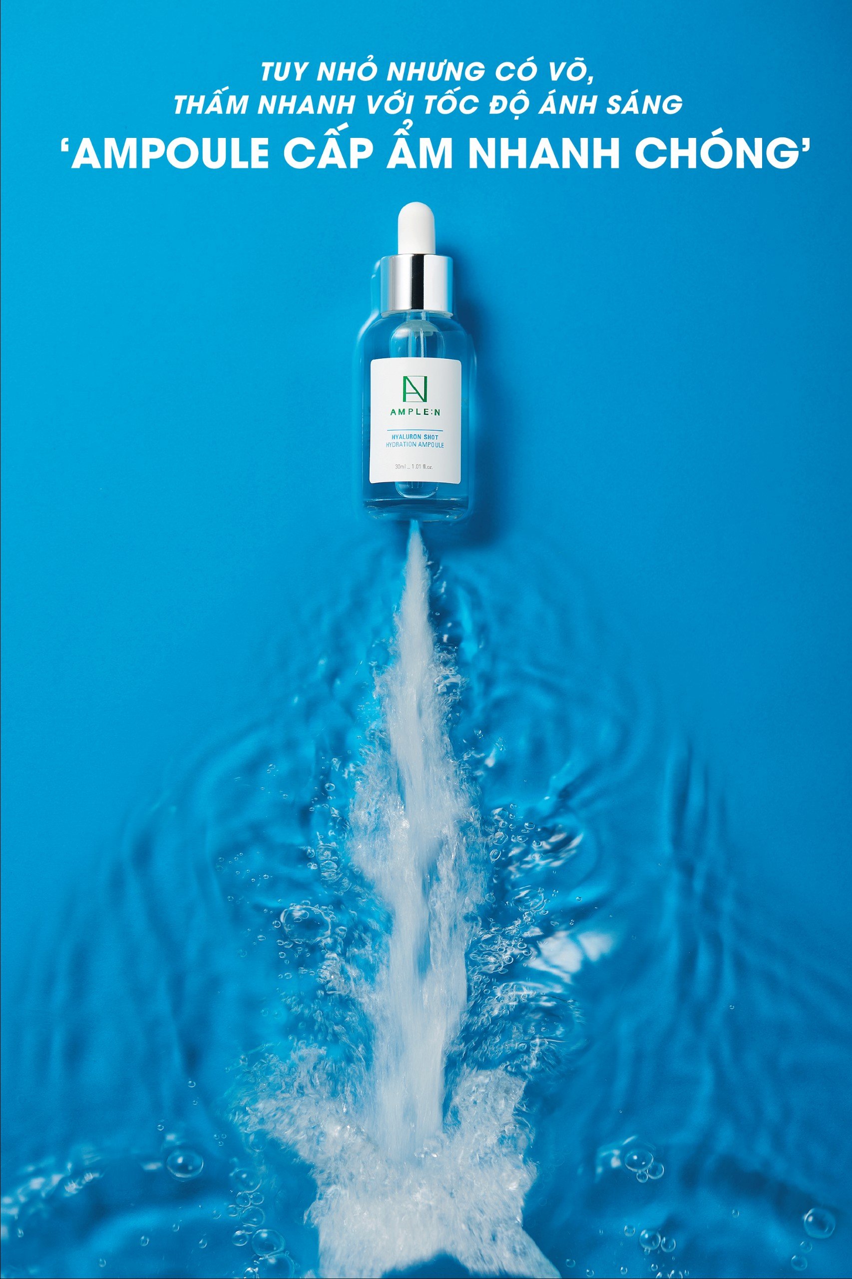 Mô tả Tinh Chất Cấp Ẩm Ample:n Hyaluron Shot Hydration Ampoule - 2