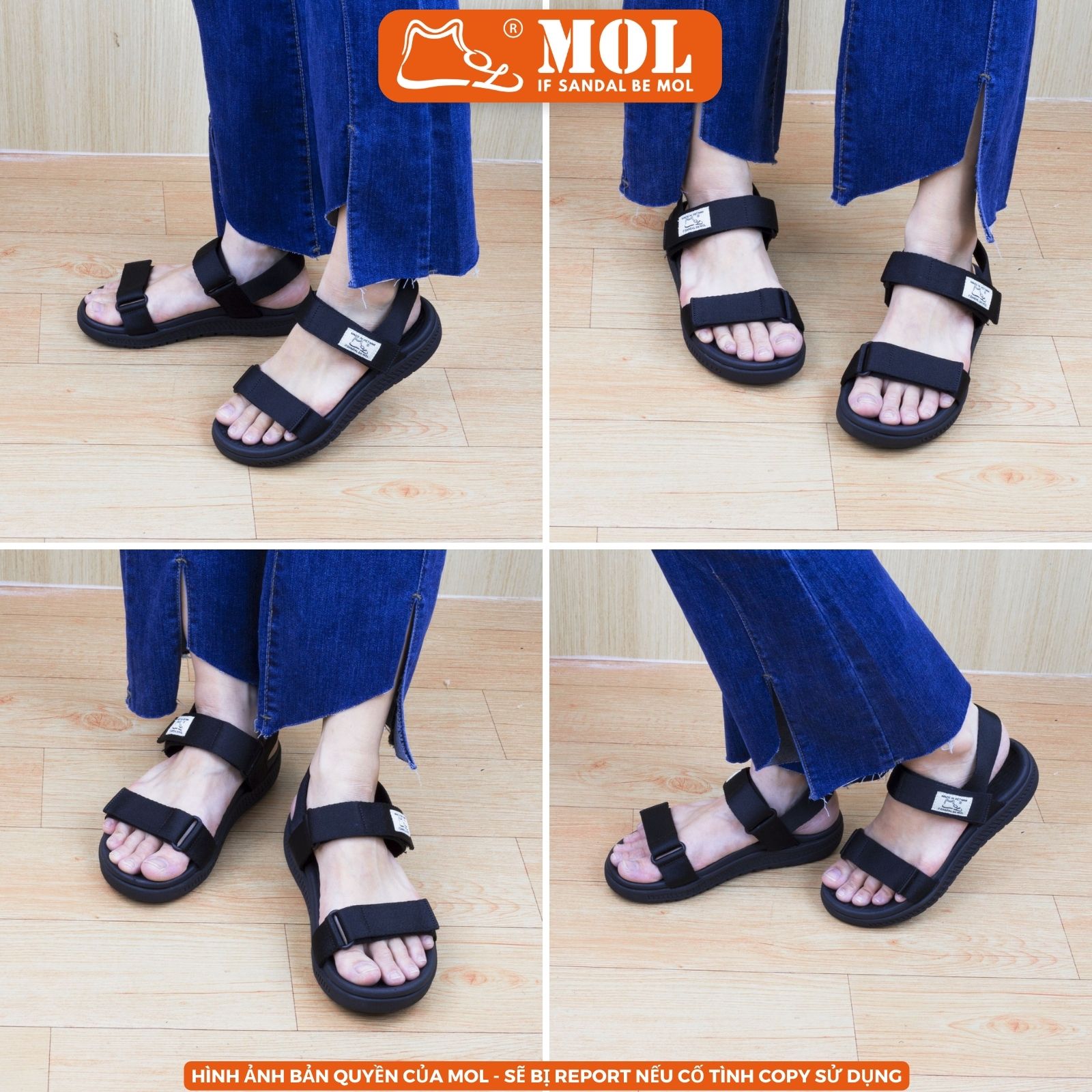 Mô tả Giày sandal Zenstep siêu nhẹ nam nữ hiệu MOL 2 quai ngang MS3 - 7