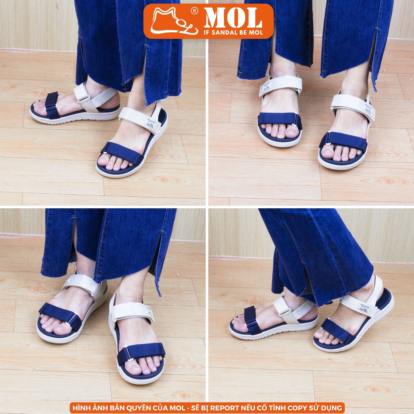 Mô tả Giày sandal Zenstep siêu nhẹ nam nữ hiệu MOL 2 quai ngang MS3 - 9