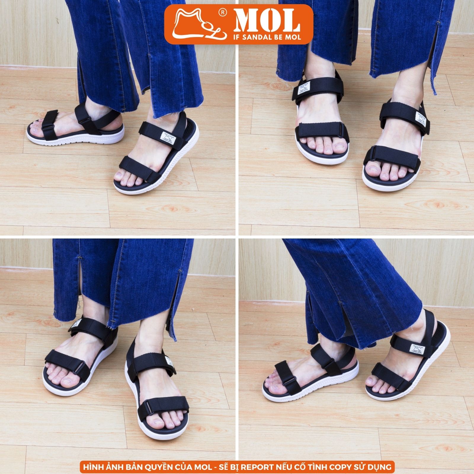 Mô tả Giày sandal Zenstep siêu nhẹ nam nữ hiệu MOL 2 quai ngang MS3 - 10