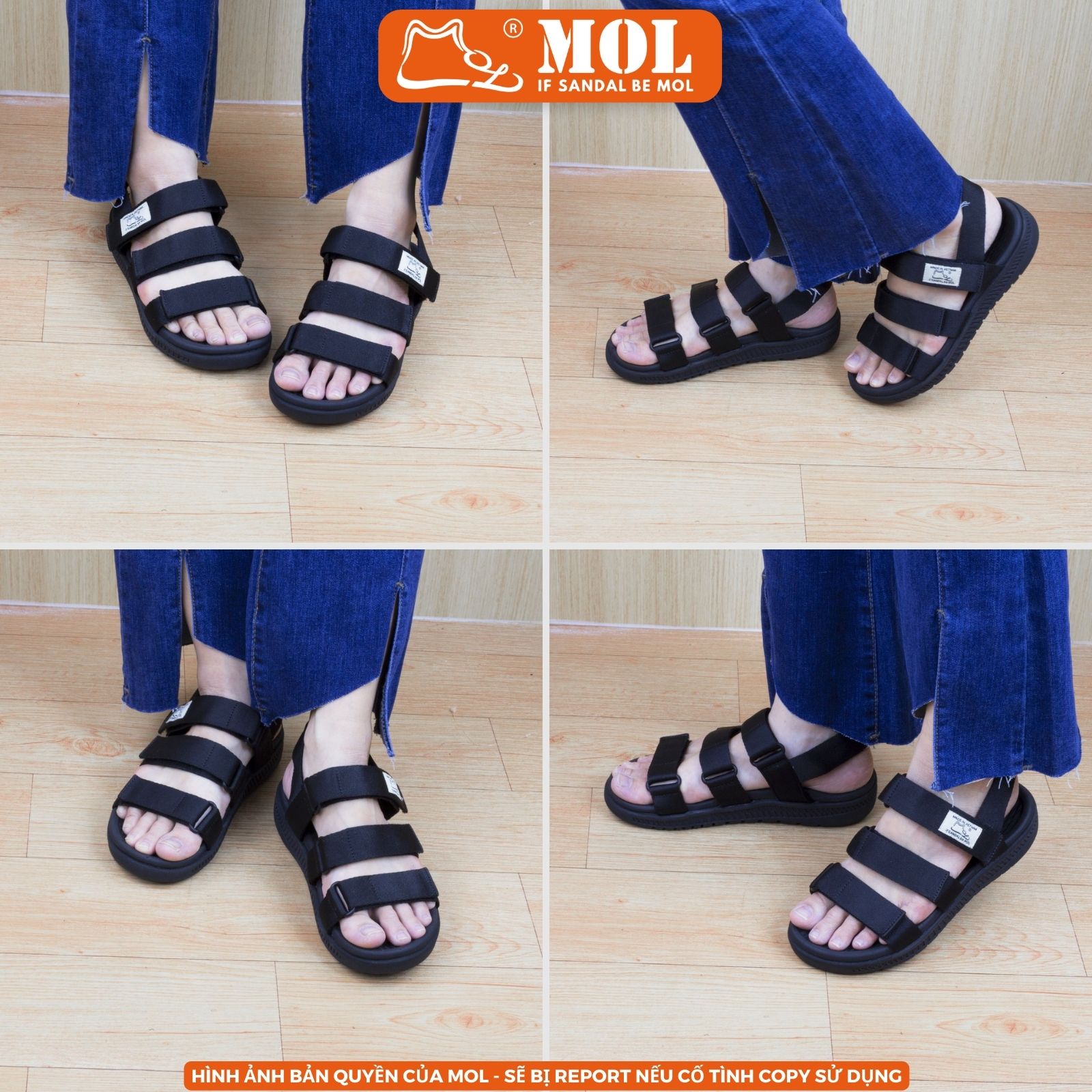 Mô tả Sandal MOL Zenstep nam nữ unisex MS4G 3 quai ngang( Form nhỏ, khách lưu ý lấy tăng 1 size) - 2