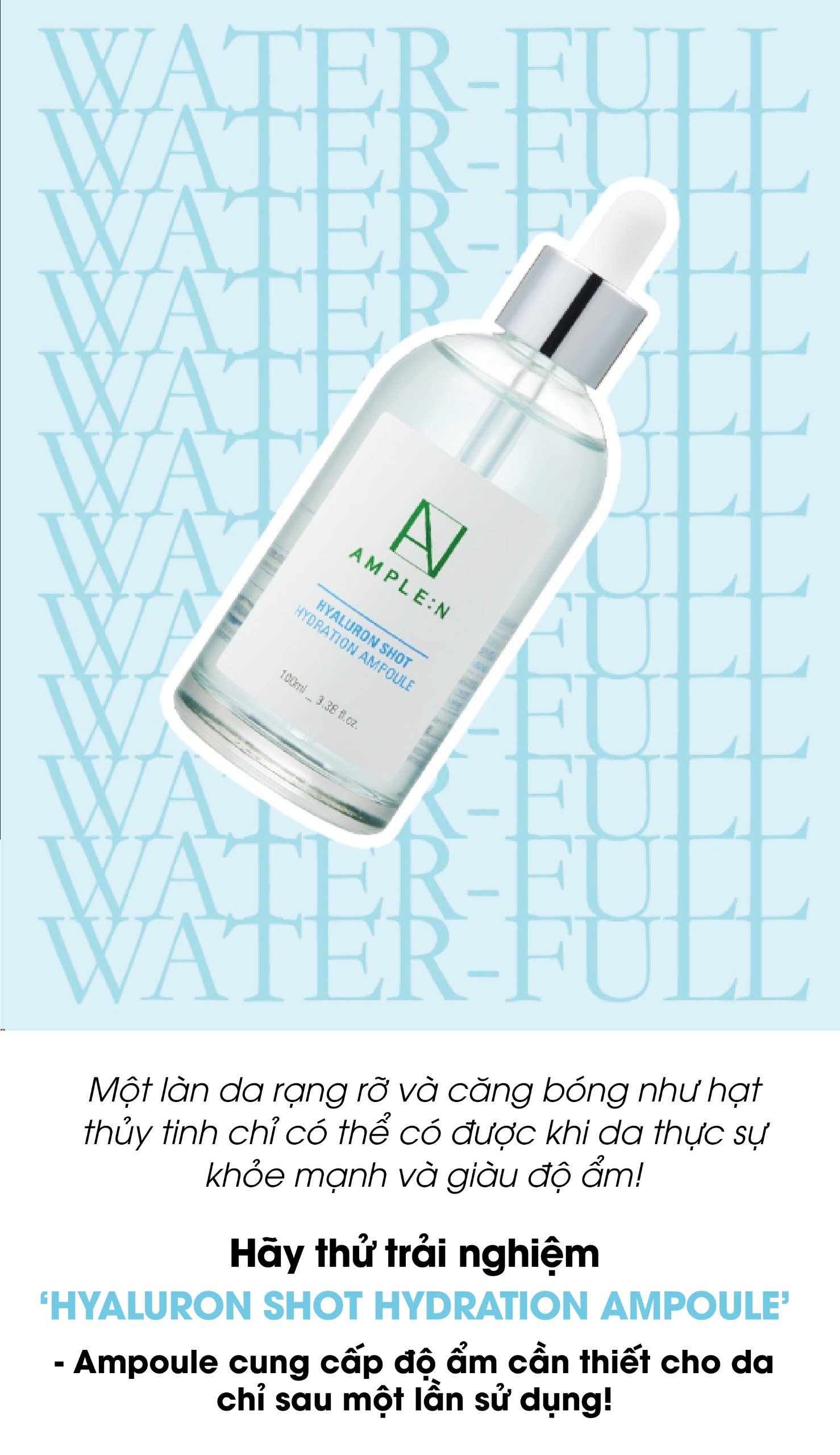 Mô tả Tinh Chất Cấp Ẩm Ample:n Hyaluron Shot Hydration Ampoule - 4