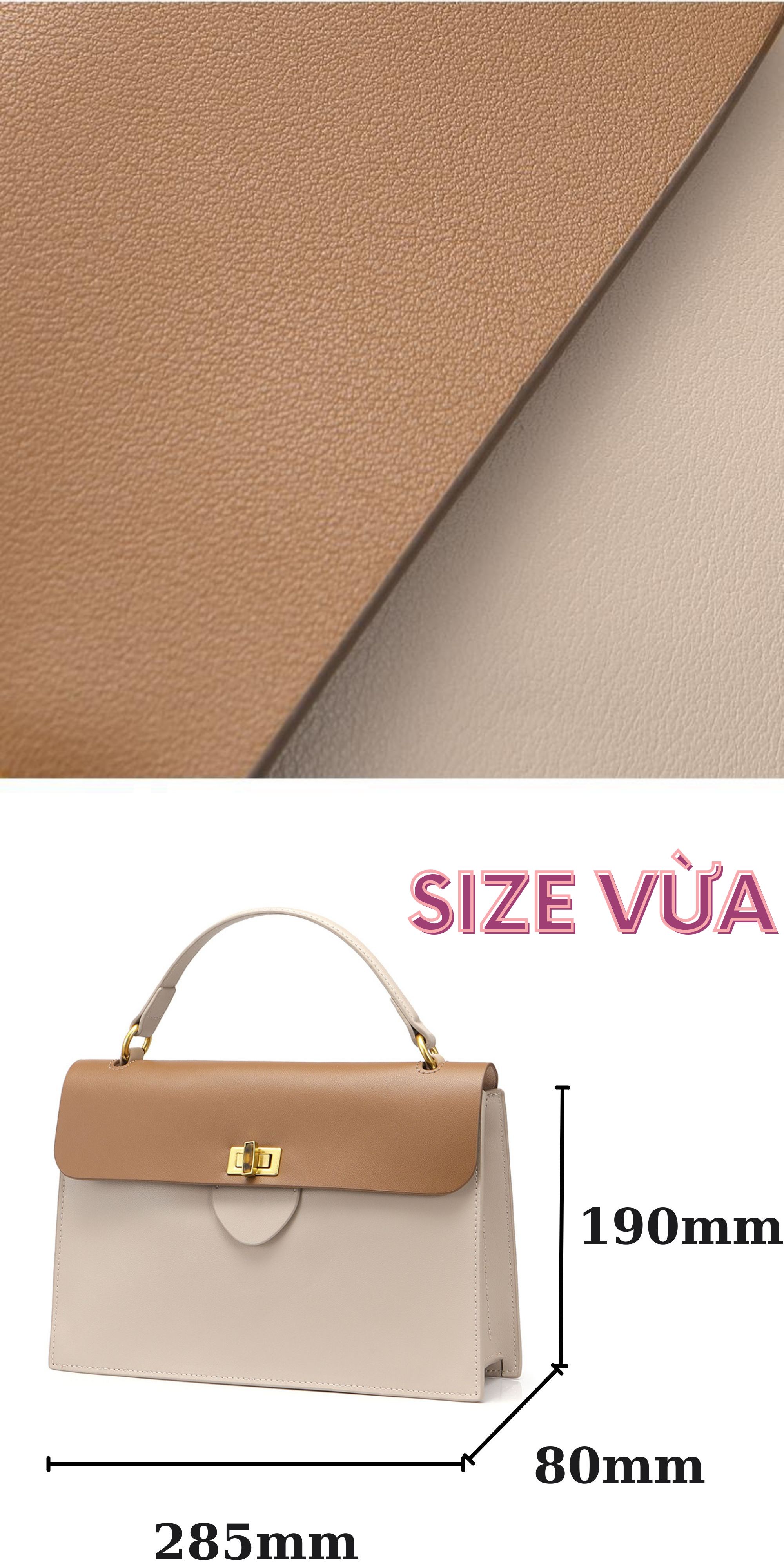 Mô tả Túi xách nữ Nucelle ViAnh Store da thật thời trang đi làm đi chơi 110332A - 2