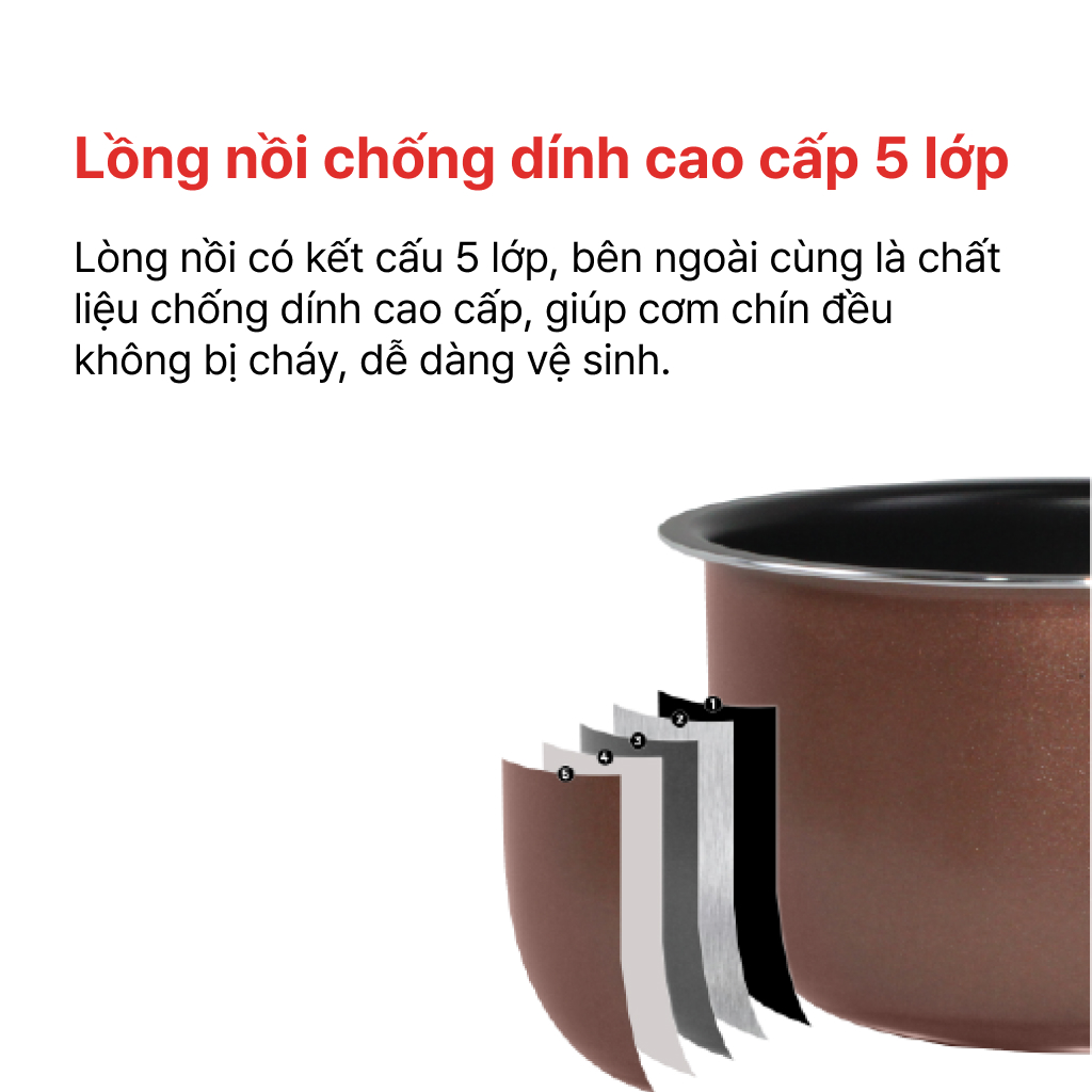 Mô tả NỒI CƠM ĐIỆN NẮP GÀI 0.8L HAPPYCOOK, HCJ-080G - 3