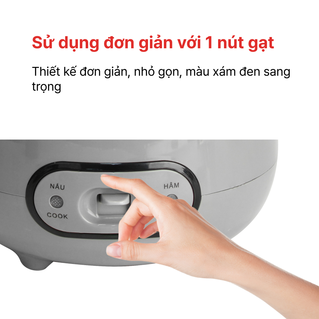 Mô tả NỒI CƠM ĐIỆN NẮP GÀI 0.8L HAPPYCOOK, HCJ-080G - 6
