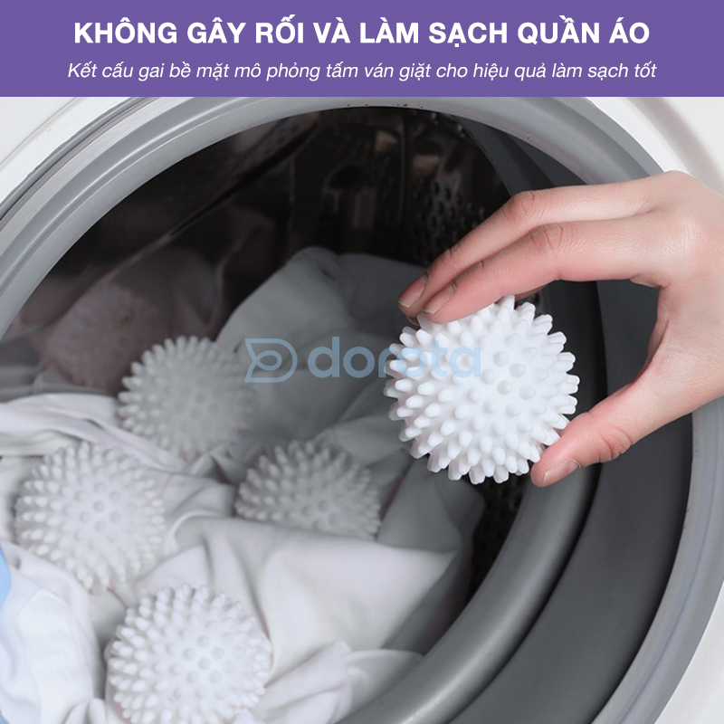 Mô tả Bóng giặt quần áo cao cấp DOROTA chống nhăn, rối quần áo chất liệu silicon mềm không gây hỏng quần áo BGQA - 8