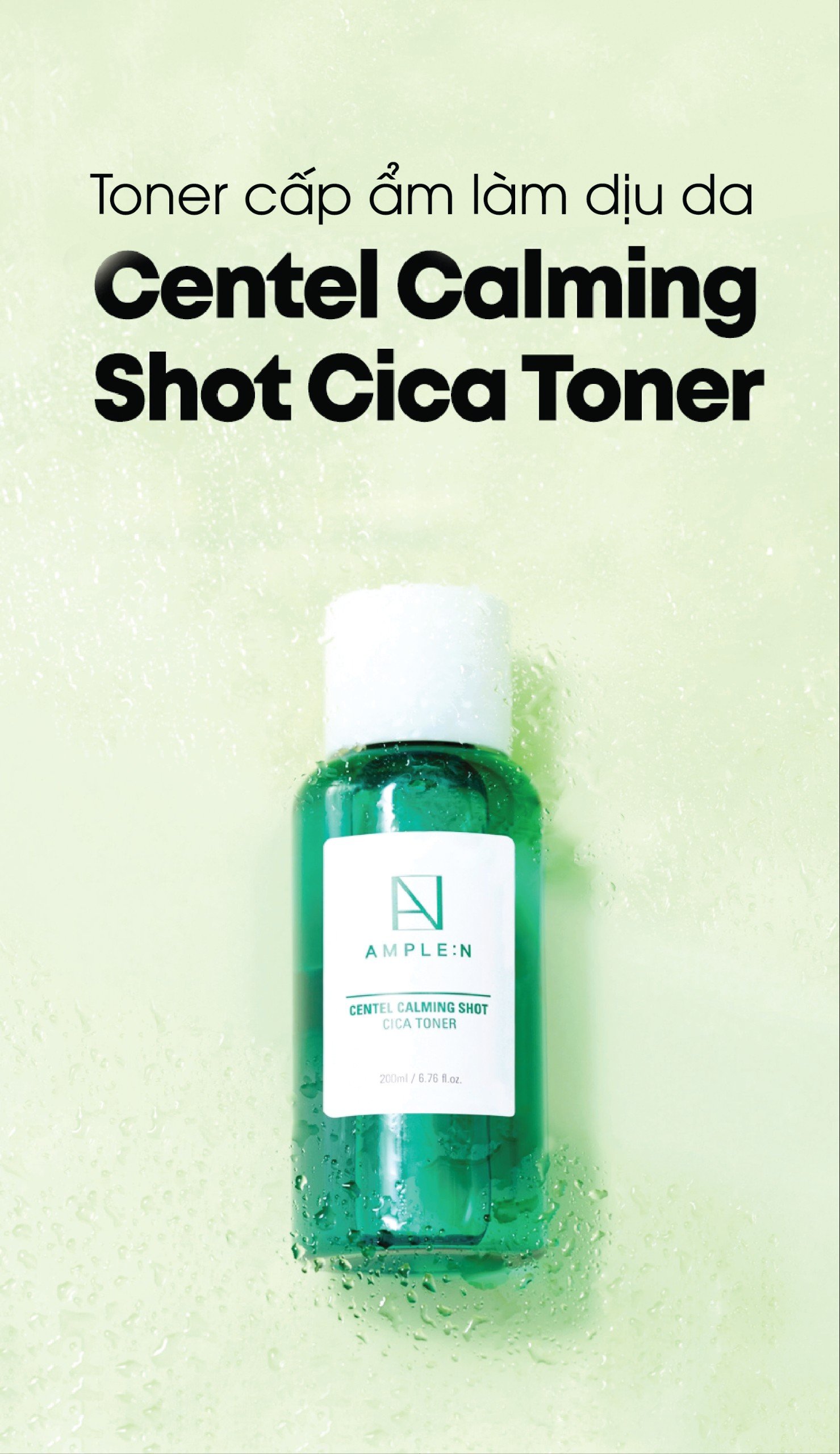 Mô tả Toner Cấp Ẩm Làm Dịu Da Ample:n Centel Calming Shot Cica Toner 200ML - 1