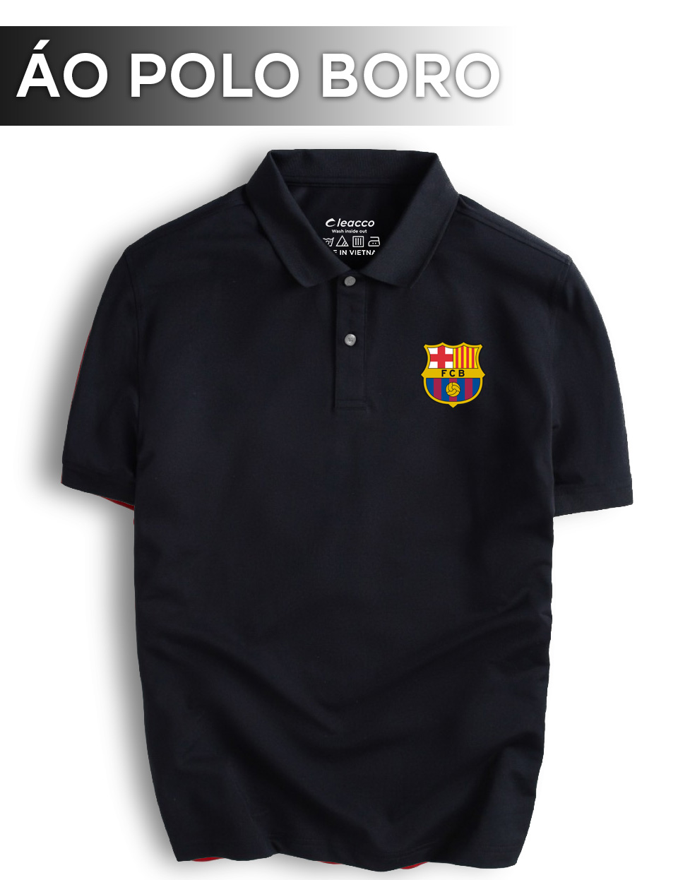 Mô tả Áo Polo Nam Siêu Ưu Đãi Áo Thun Polo Cổ Bẻ Chất Liệu Vải Poly Thái Giữ Form Dáng Cleacco Barcelona Boro Sport - 1