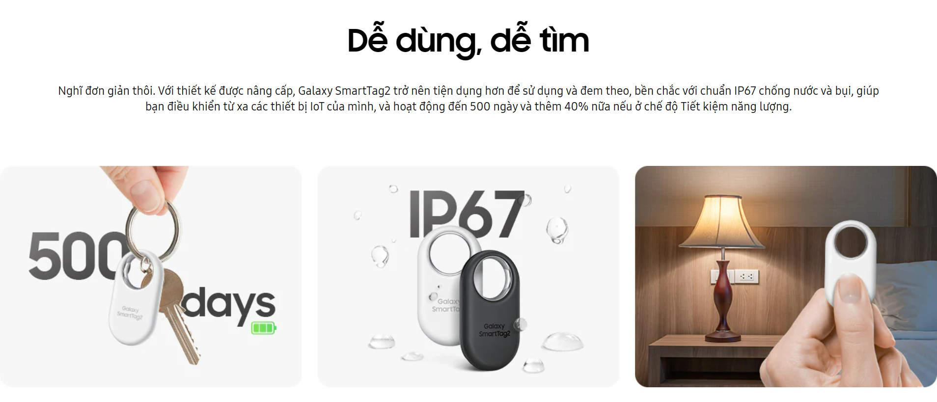 Mô tả Thiết bị theo dõi thông minh Galaxy SmartTag2 (bộ 1 cái) - 2