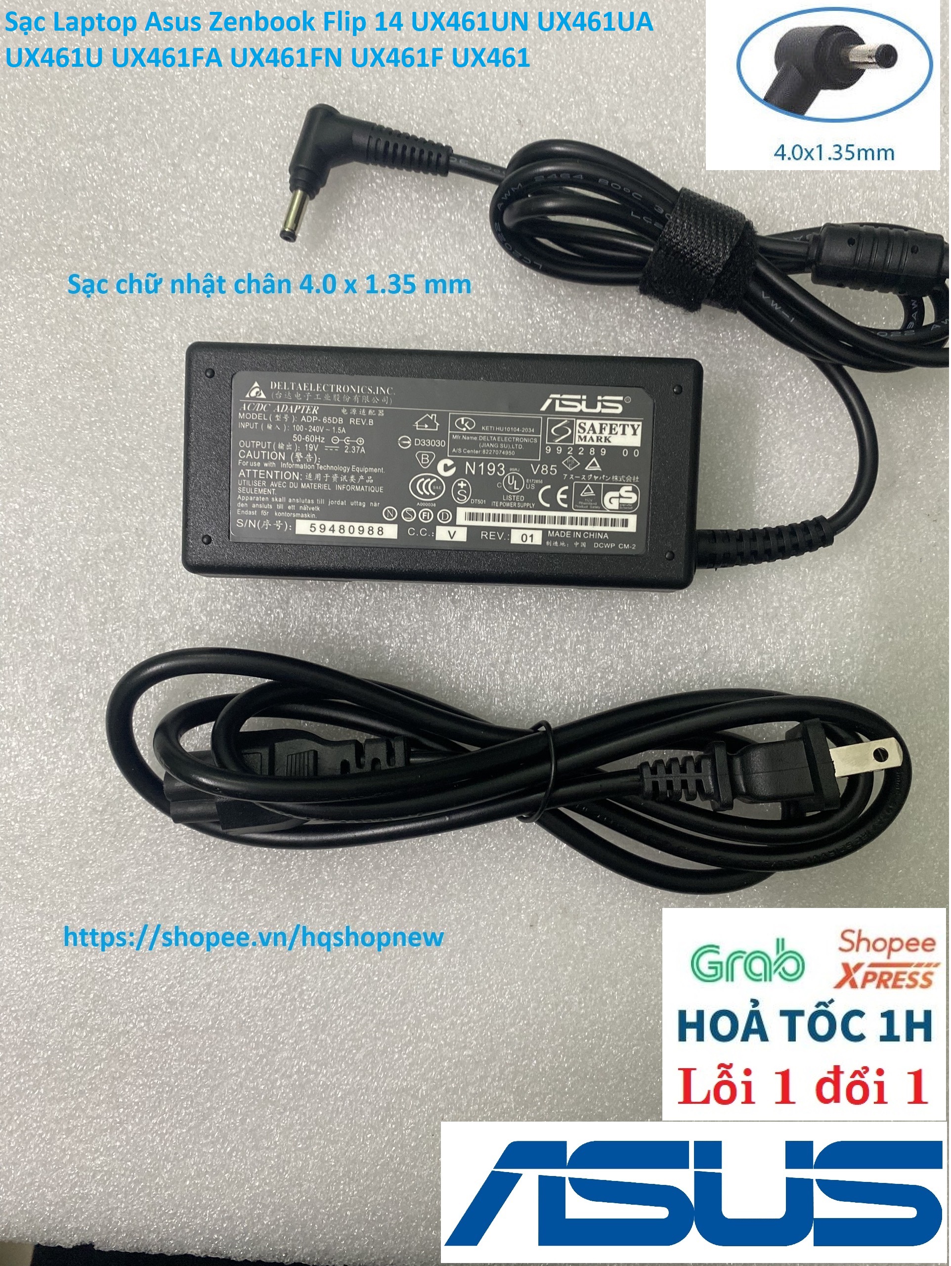 Sạc Asus Zenbook Flip 14 Ux461f ⚡️[Sạc Zin] Sạc Laptop Asus