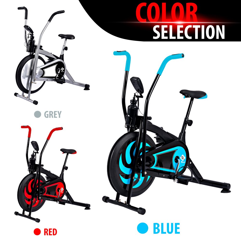 Mô tả BG Xe đạp tập thể dục kết hợp tay chân có tay cầm cảm ứng nhịp đập và tựa lưng - 6