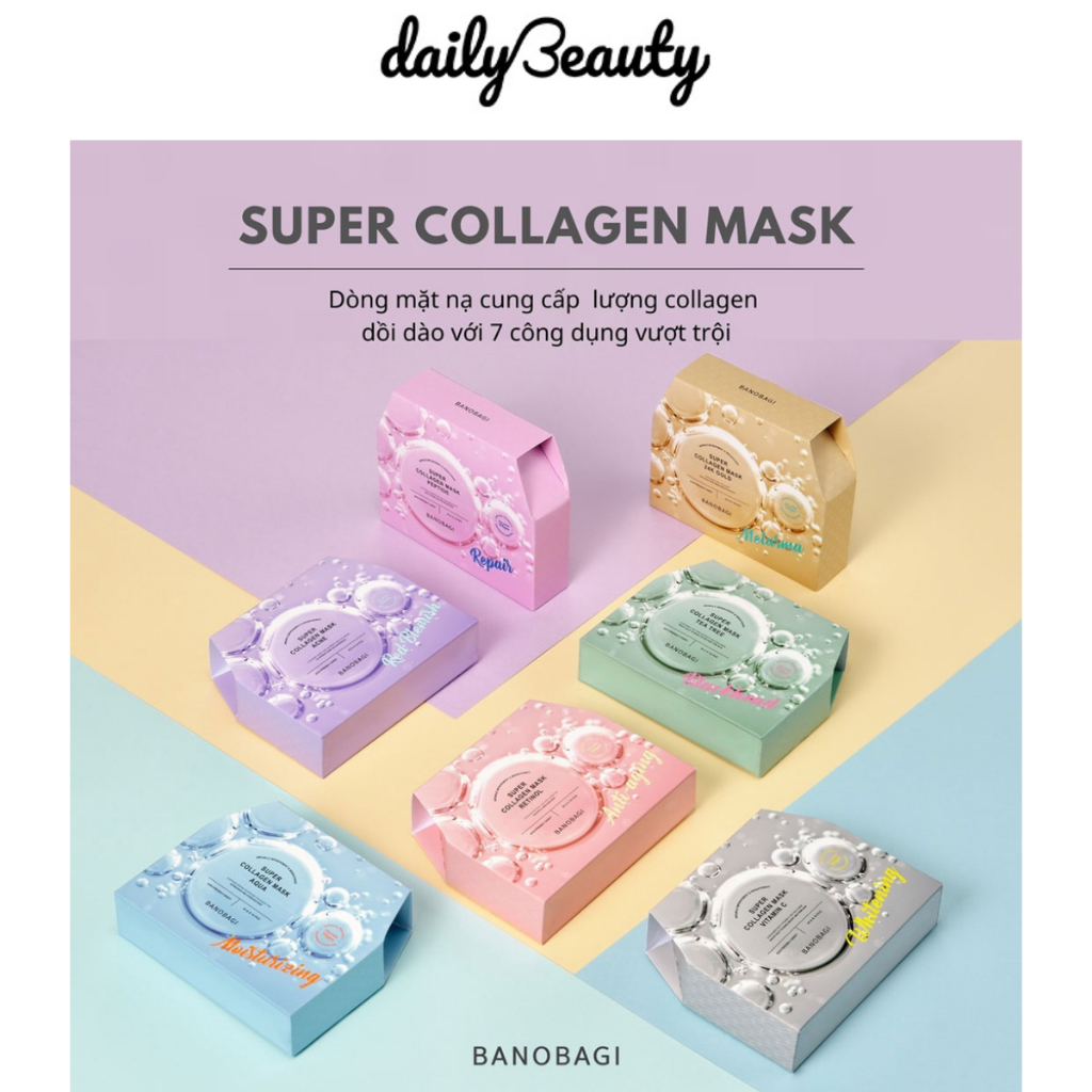 Mô tả Mặt Nạ Dưỡng Da Chuyên Sâu BANOBAGI Stem Cell Vitamin Mask, Super Collagen Mask Daily Beauty - 7