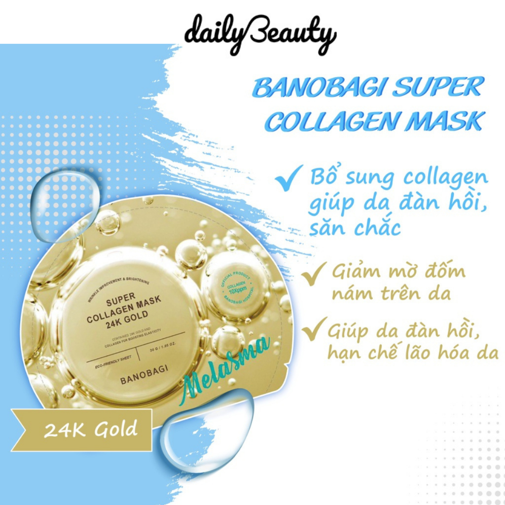 Mô tả Mặt Nạ Dưỡng Da Chuyên Sâu BANOBAGI Stem Cell Vitamin Mask, Super Collagen Mask Daily Beauty - 8