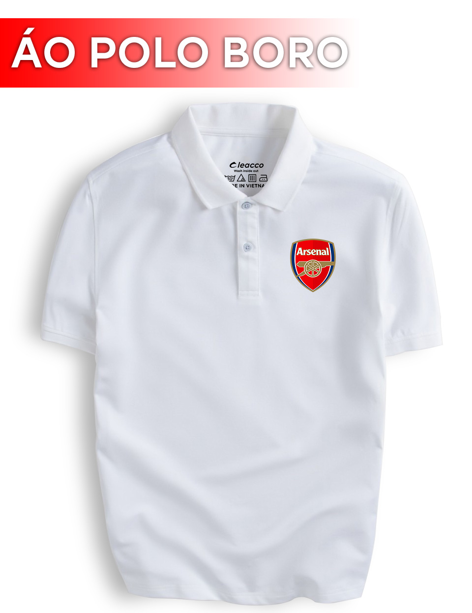 Mô tả Áo Polo Nam Siêu Ưu Đãi Áo Thun Polo Cổ Bẻ Chất Liệu Vải Poly Thái Giữ Form Dáng Cleacco Arsenal Boro Sport - 1