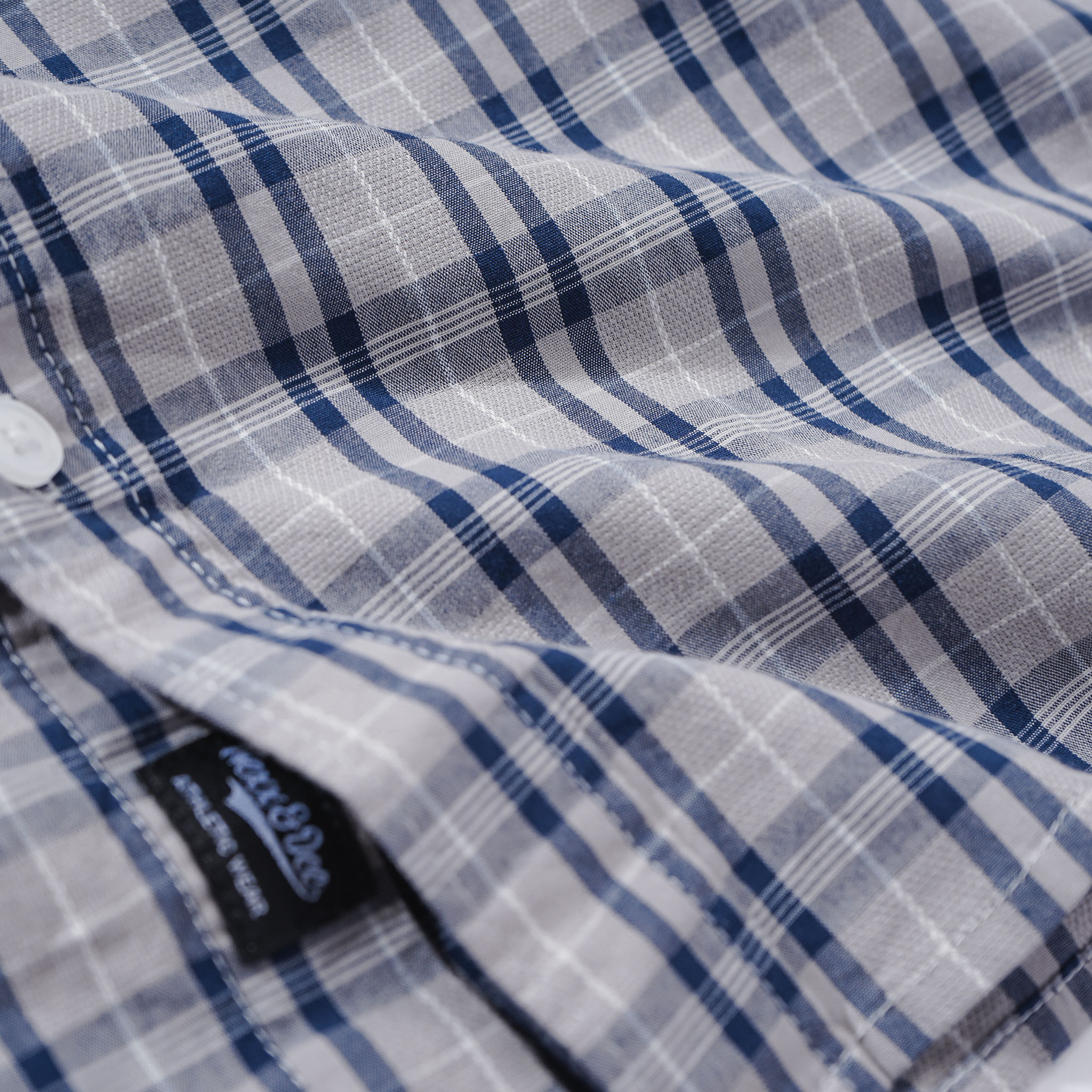Mô tả Áo sơ mi caro nam tay dài kẻ sọc vải Oxford công sở denim Nexx&Dee SM09 - 4