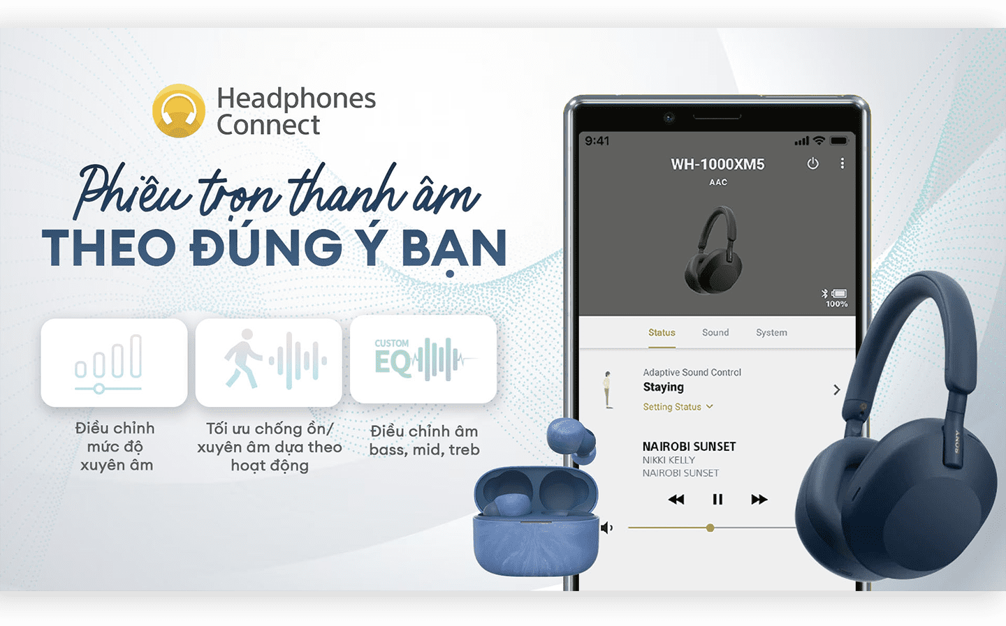 Mô tả Tai Nghe Chụp Tai Chống Ồn Chủ Động Sony WH-CH720N, Âm Bass Mạnh Mẽ, Pin 50H - Nhẹ Và Đeo Thoải Mái - 4