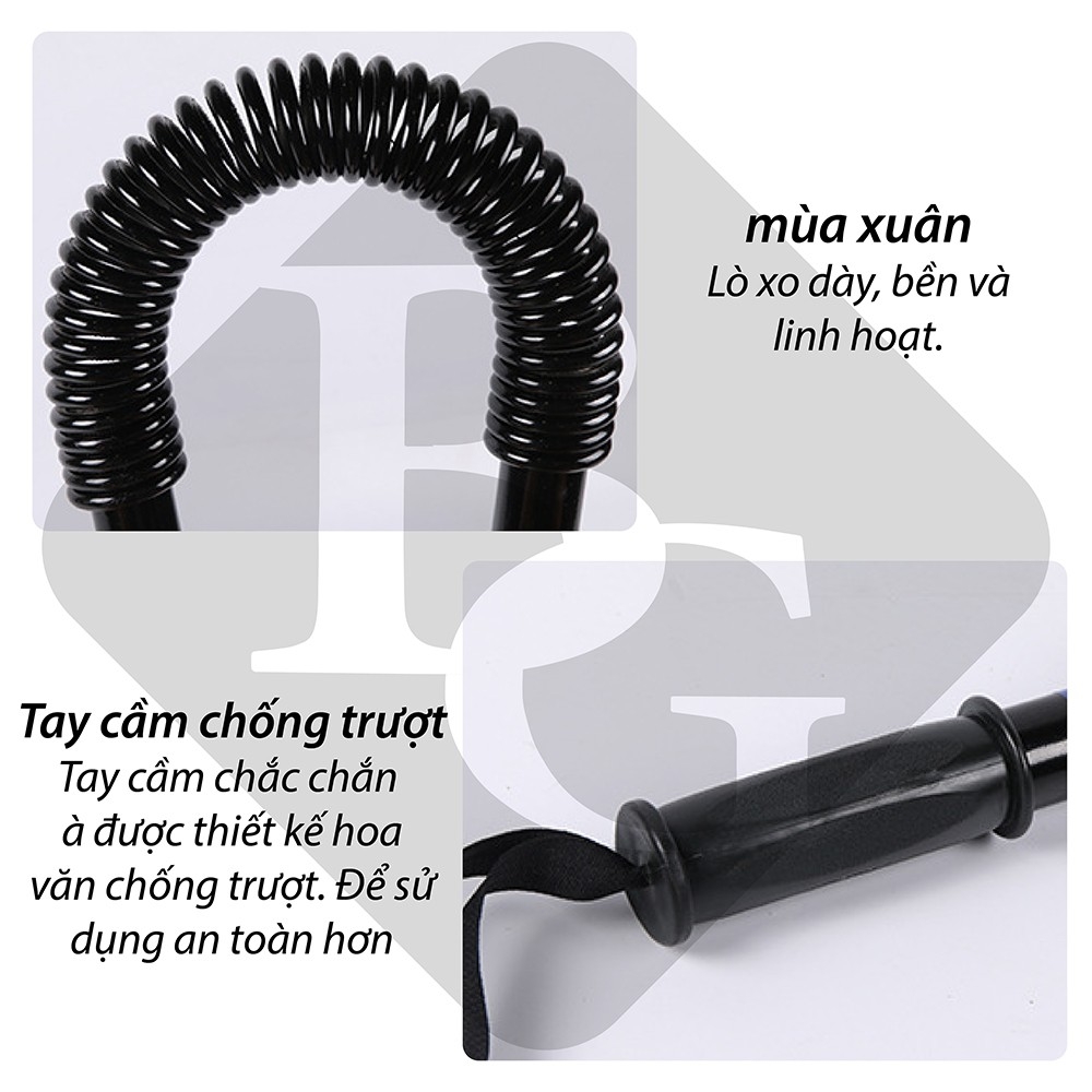 Mô tả BG - Gậy Lò xo tập tay, thiết bị tập cơ , siết chặt bắp tay, Power Twister 20KG/30KG/40KG/50KG/60KG - 5