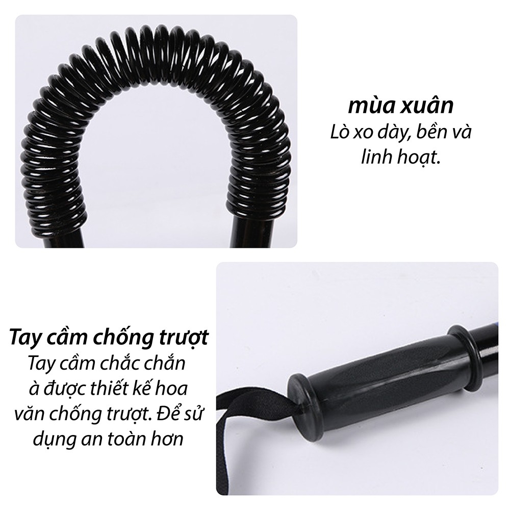 Mô tả BG - Gậy Lò xo tập tay, thiết bị tập cơ , siết chặt bắp tay, Power Twister 20KG/30KG/40KG/50KG/60KG - 4