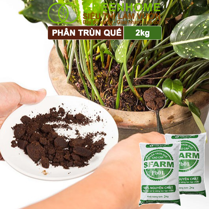 Mô tả Phân Trùn Quế Greenhome, Bao 2kg, Dinh Dưỡng Hữu Cơ, Không Mùi, Tốt Cho Lan, Bonsai, Rau, Cây Trái. - 6