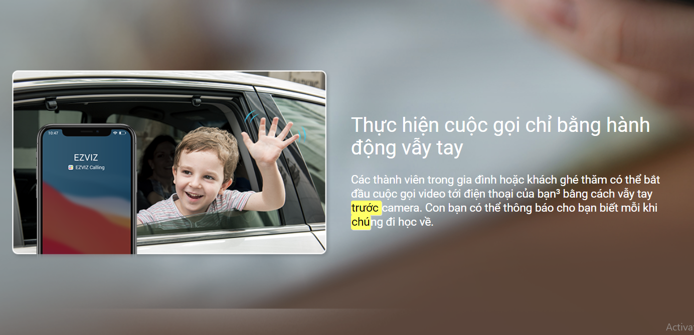 Mô tả camera wifi không dây ezviz H3c 2K+ 4Megapixel có màu ban đêm , đàm thoại 2 chiều phát AI phát hiện chuyển động - 4
