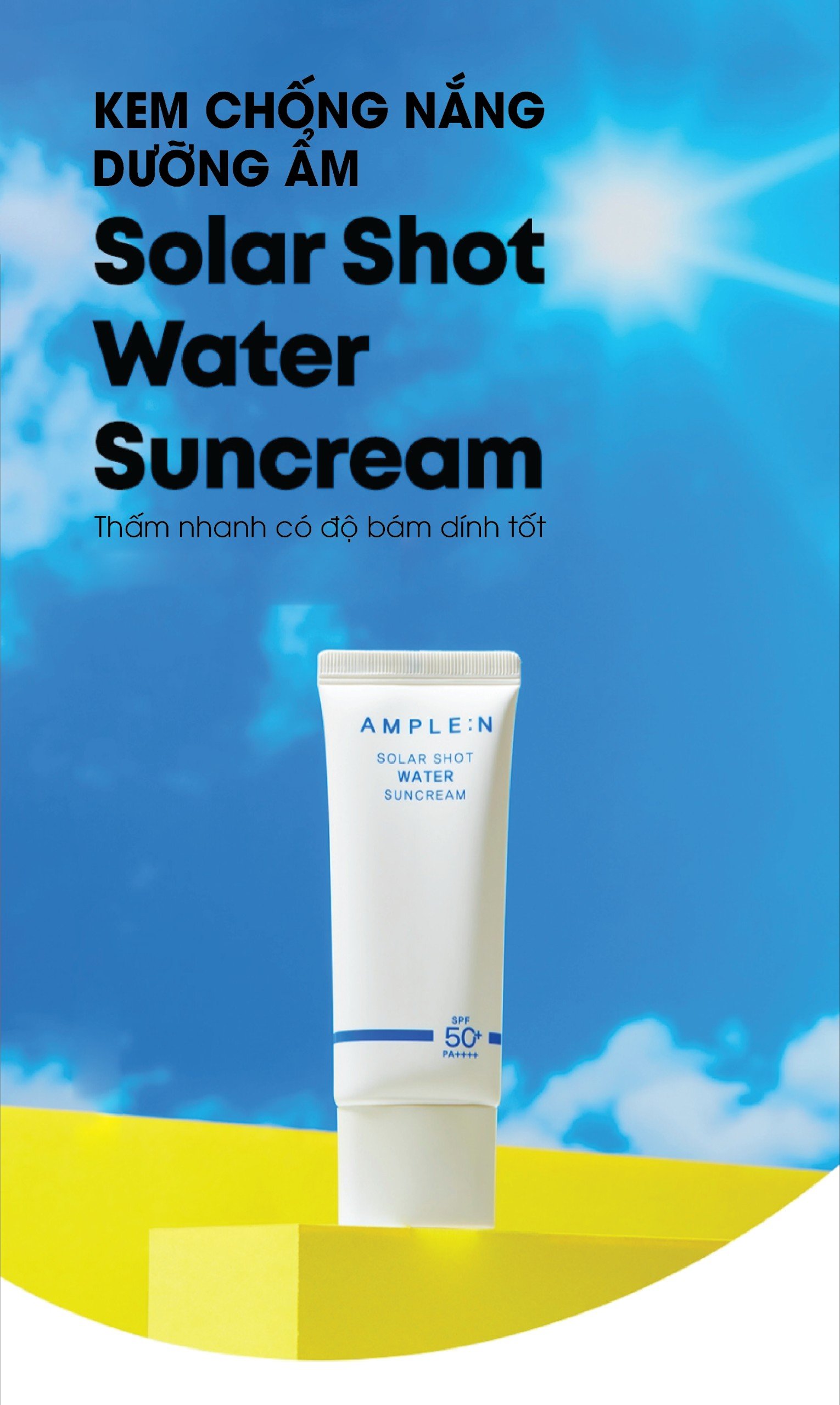 Mô tả Kem Chống Nắng Dưỡng Ẩm Ample:n Solar Shot Water Suncream 40ML - 1