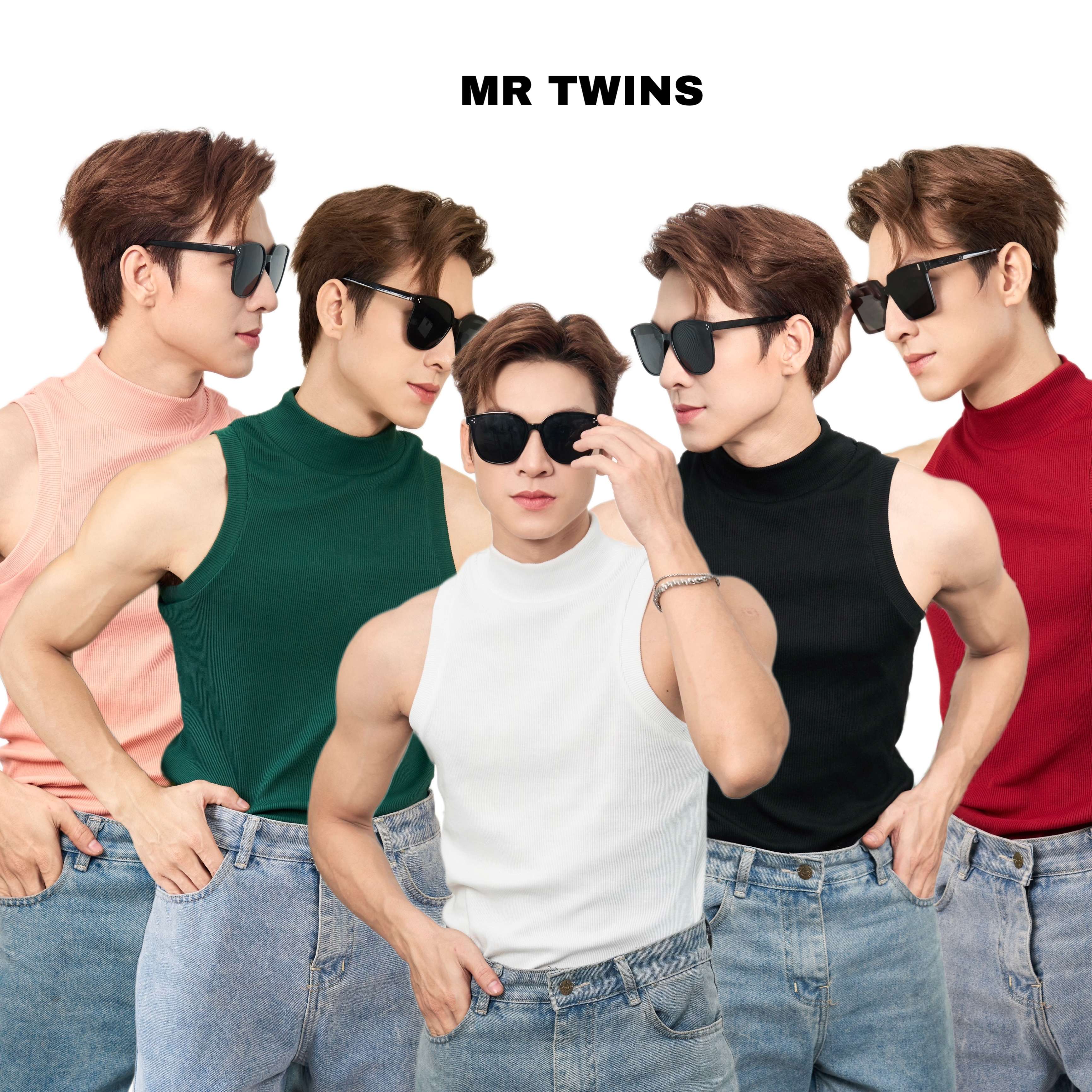 Mô tả Áo Thun Ba Lỗ Tanktop Cổ Lọ Form Body Thun Tăm Gân Cao Cấp Thương Hiệu Mr Twins - BLCS - 1