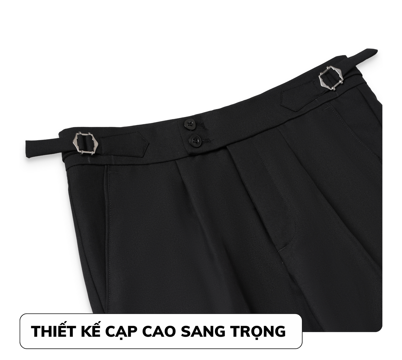 Mô tả Quần âu nam cạp cao JBAGY Sidetab  - điều chỉnh cạp, vải Tuypsi cotton co giãn nhẹ chất lượng cao JA0302 - 4