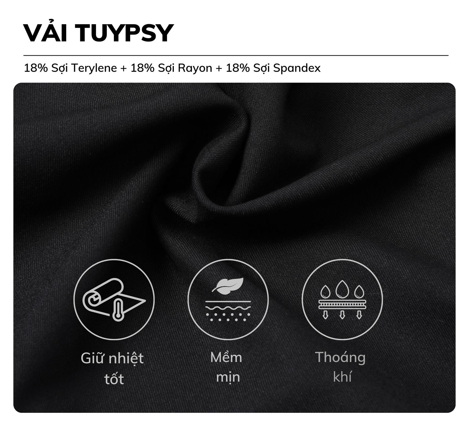 Mô tả Quần âu nam cạp cao JBAGY Sidetab  - điều chỉnh cạp, vải Tuypsi cotton co giãn nhẹ chất lượng cao JA0302 - 6