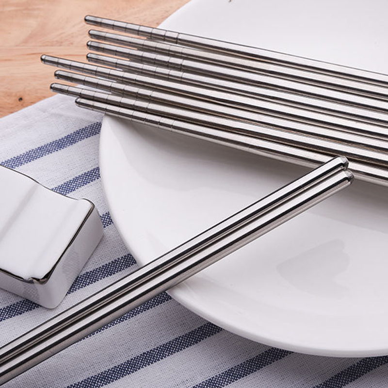 Đũa Inox 304 Chống Trượt, Đũa Ăn Cơm Cao Cấp, Đũa Inox Hàn Quốc Trắng ...